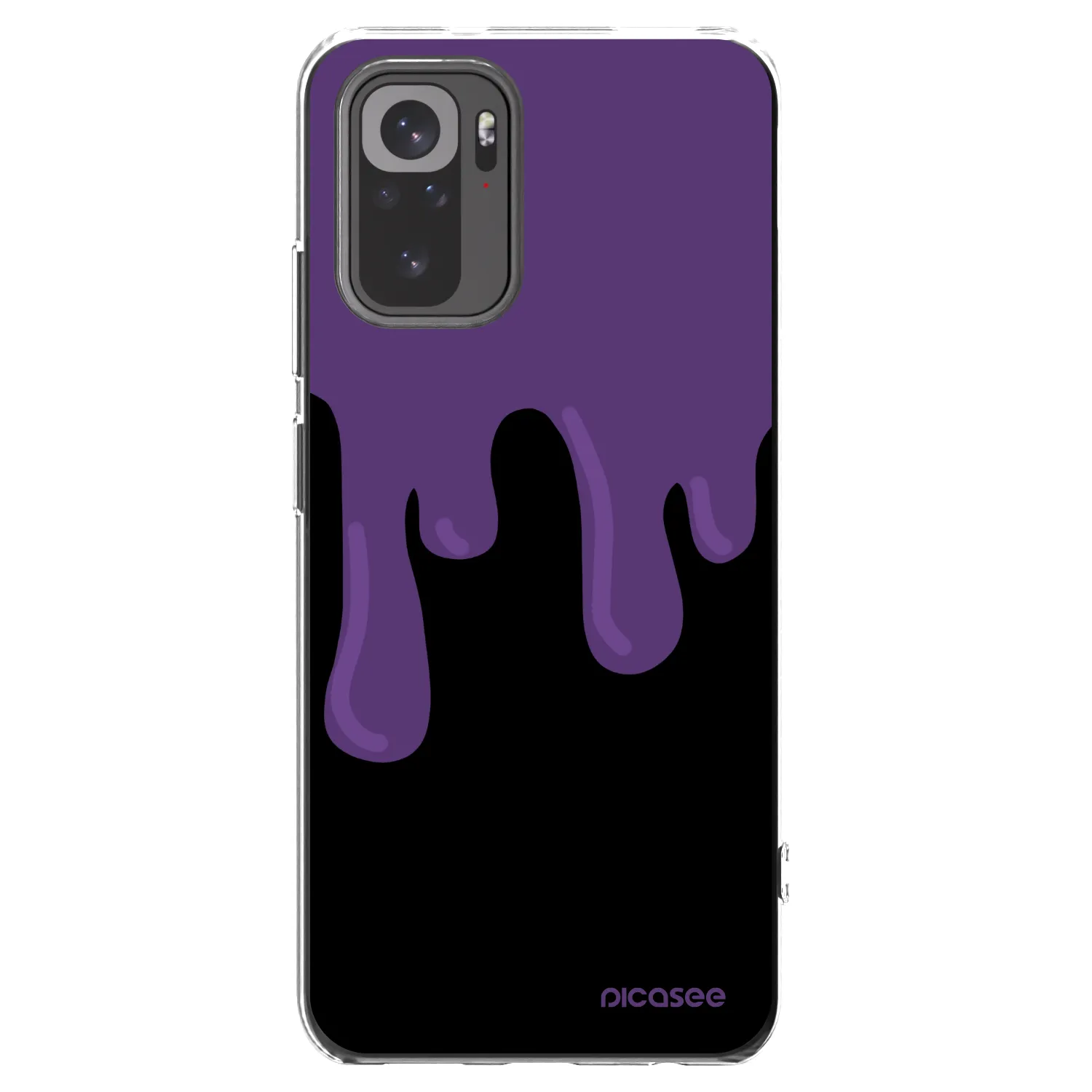 Picasee Xiaomi Redmi Note 10 Hülle - Transparentes Silikon - Purple spooky