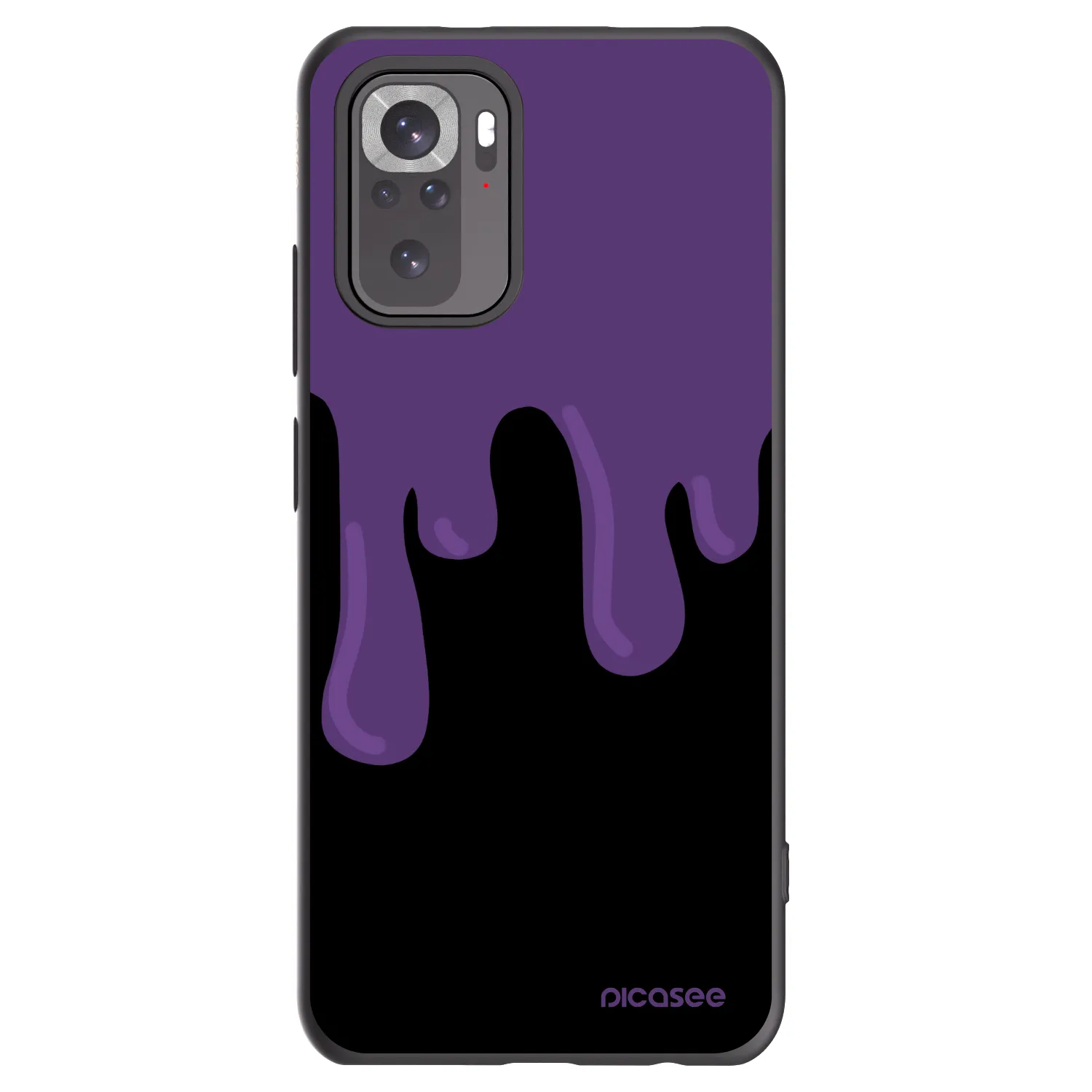 Picasee Xiaomi Redmi Note 10 Hülle - Schwarzes Silikon - Purple spooky