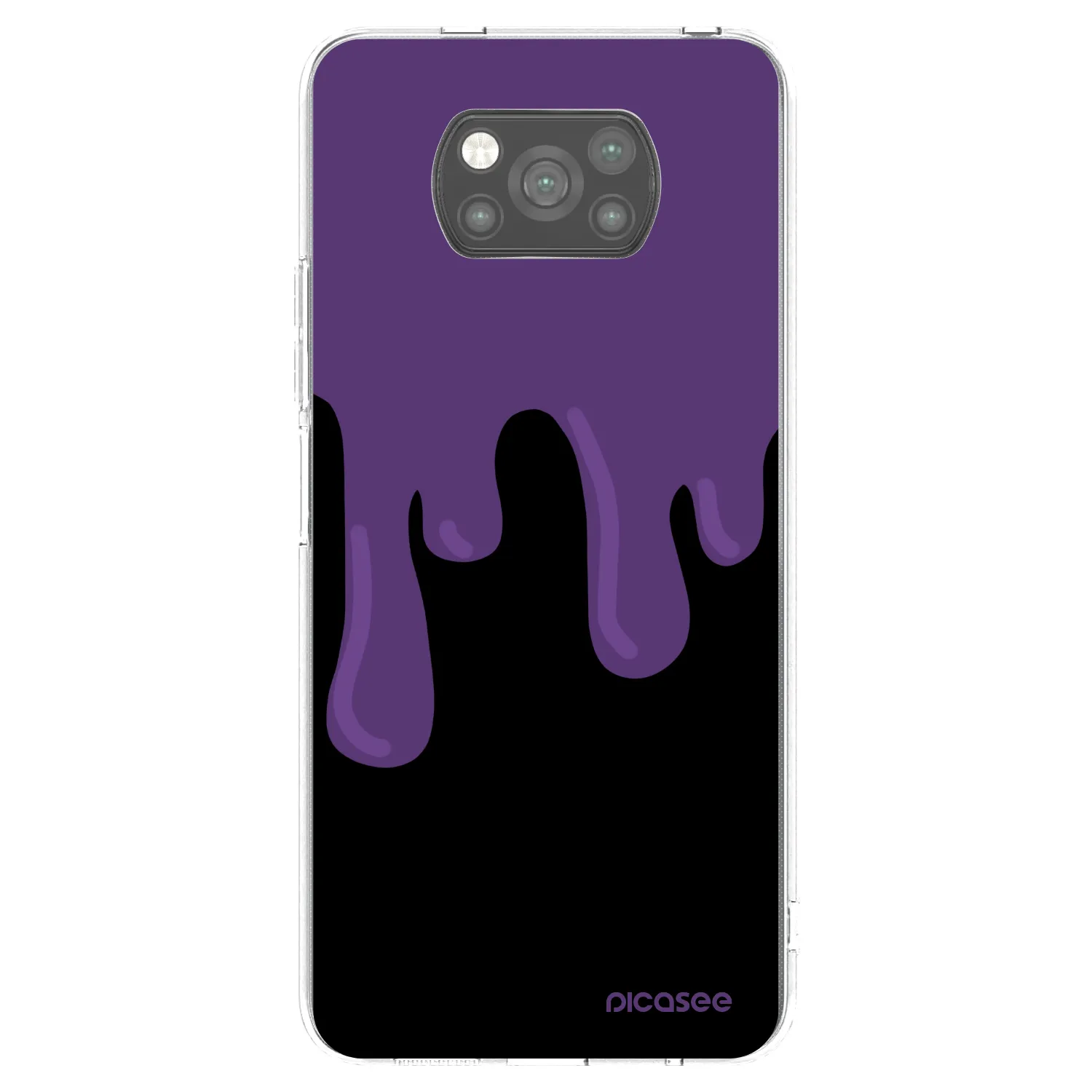 Picasee Xiaomi Poco X3 Pro Hülle - Schwarzes Silikon - Purple spooky
