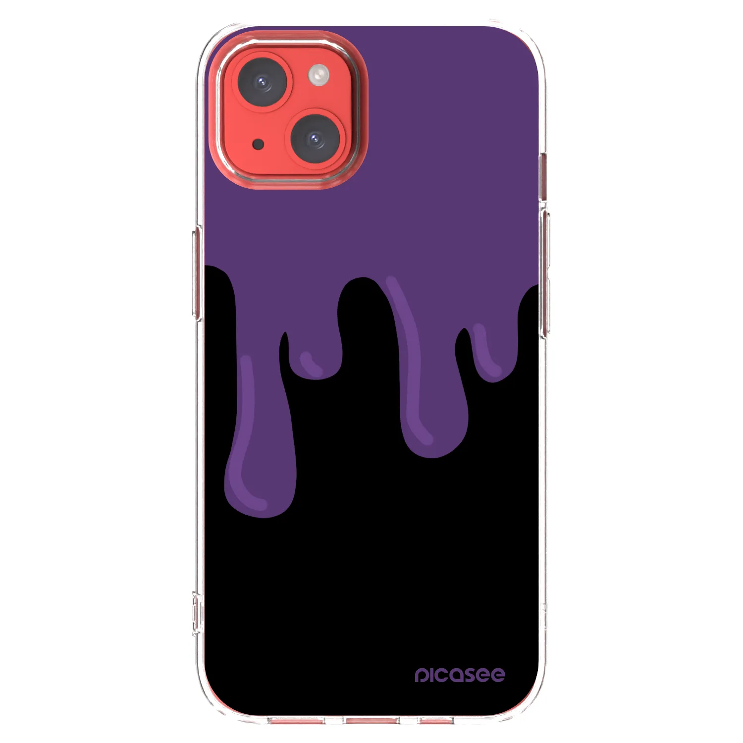 Picasee Apple iPhone 13 Hülle - Transparentes Silikon - Purple spooky
