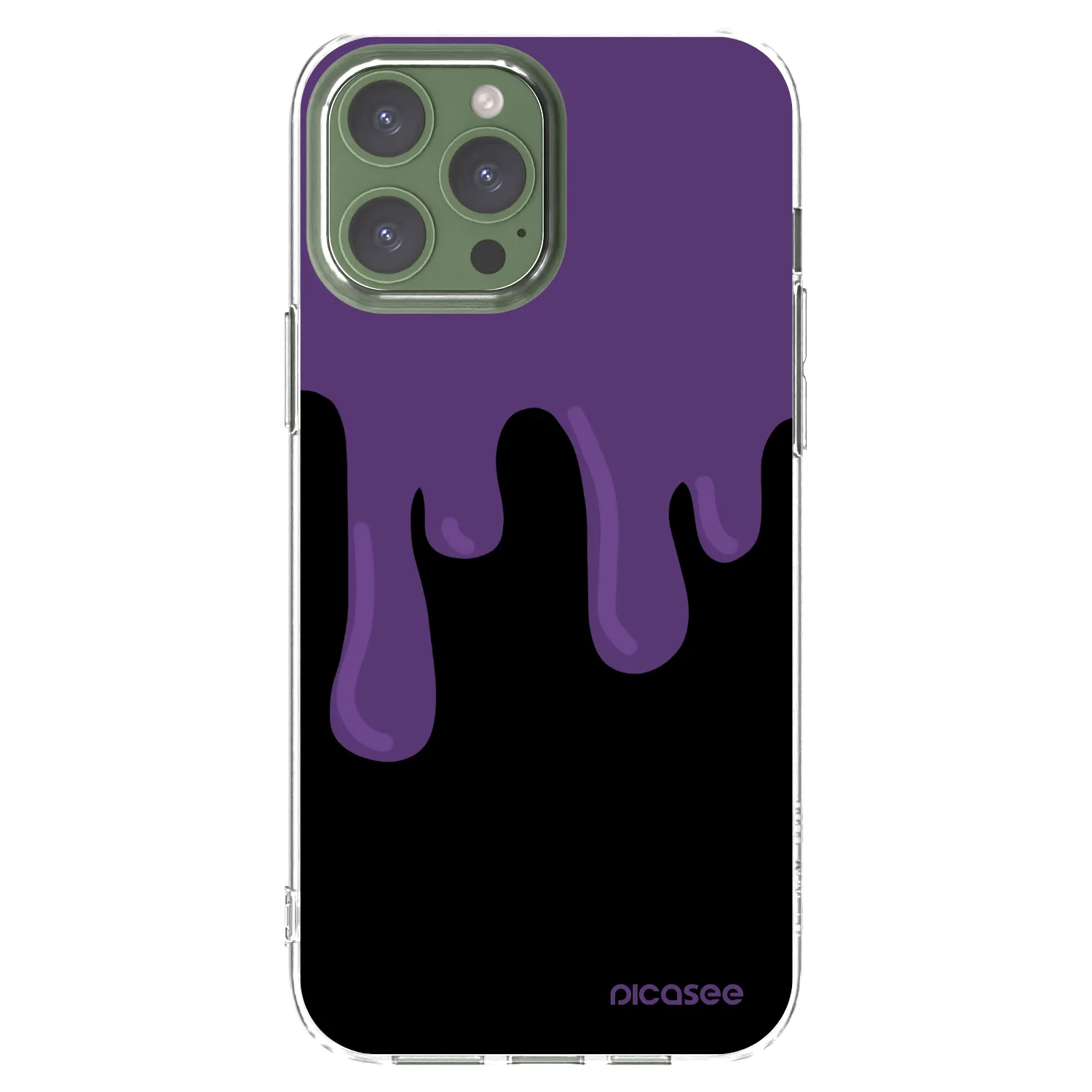 Picasee Apple iPhone 13 Pro Max Hülle - Transparentes Silikon - Purple spooky