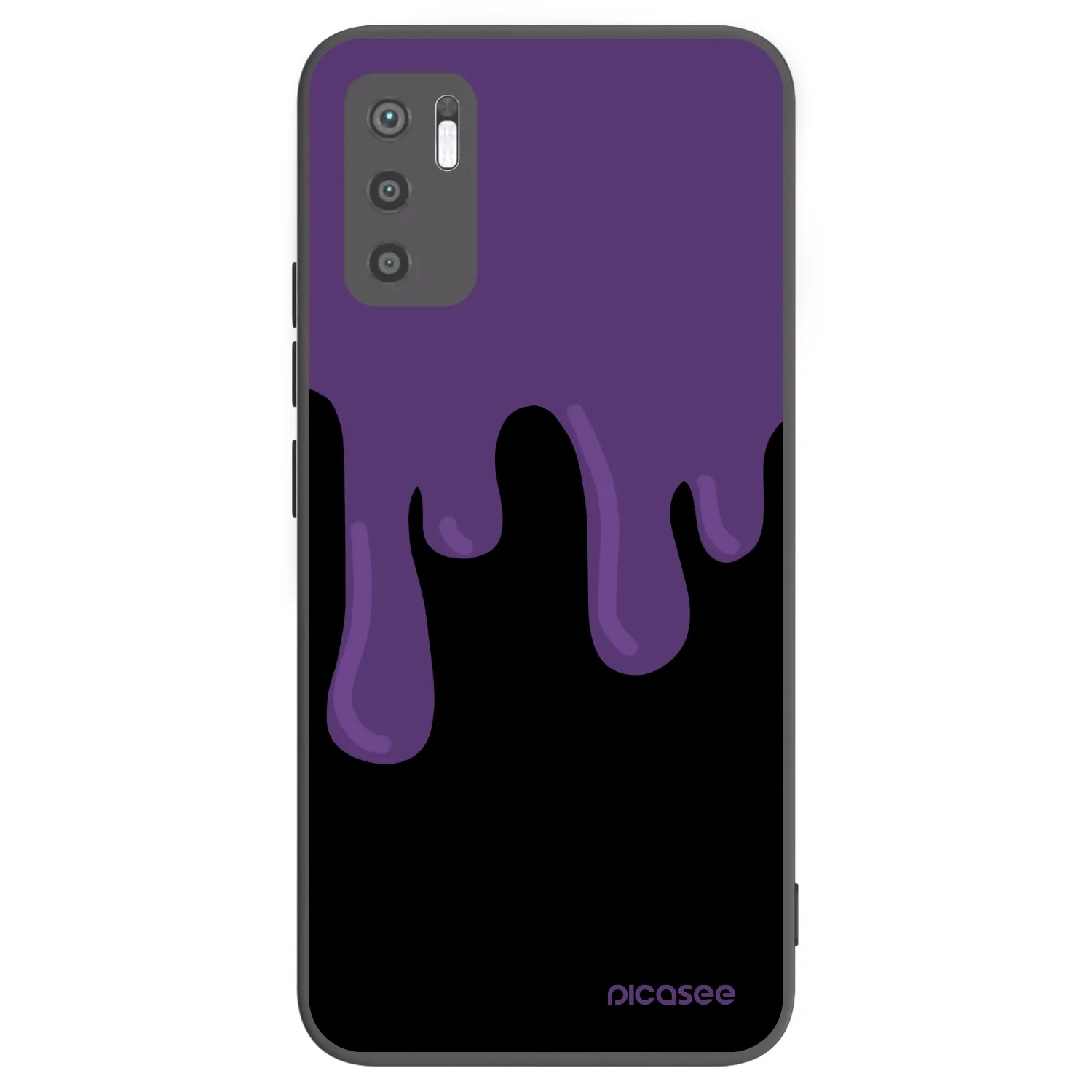 Picasee Xiaomi Redmi Note 10 5G Hülle - Schwarzes Silikon - Purple spooky