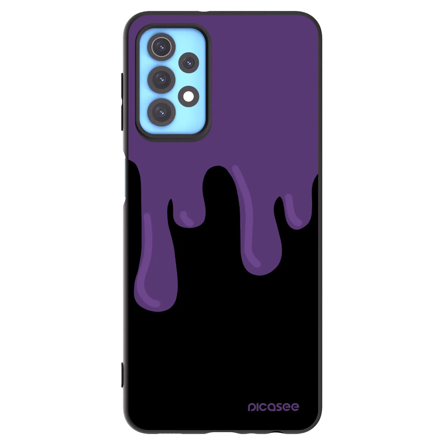 Picasee Samsung Galaxy A32 4G SM-A325F Hülle - Schwarzes Silikon - Purple spooky