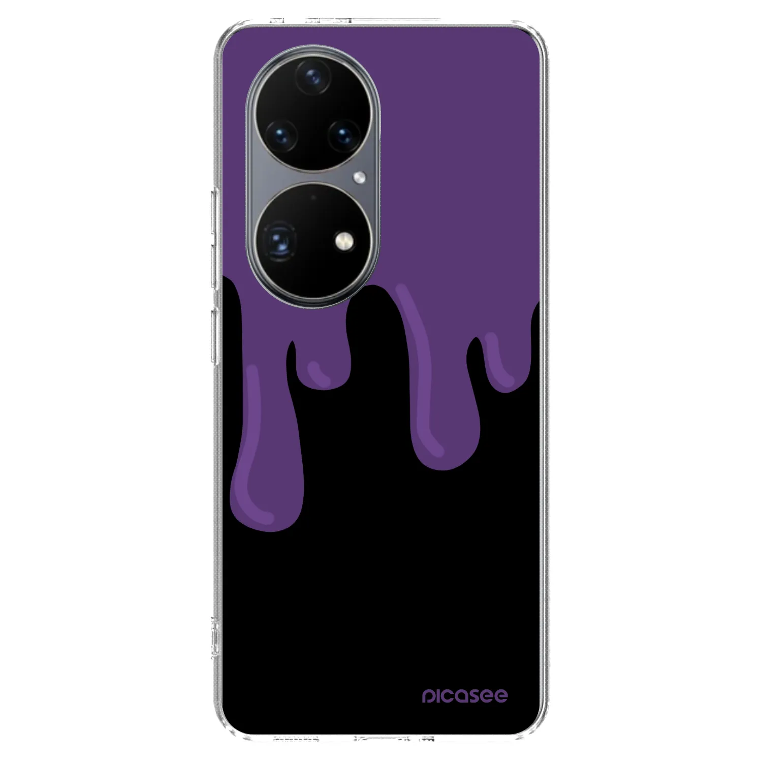 Picasee Huawei P50 Hülle - Transparentes Silikon - Purple spooky