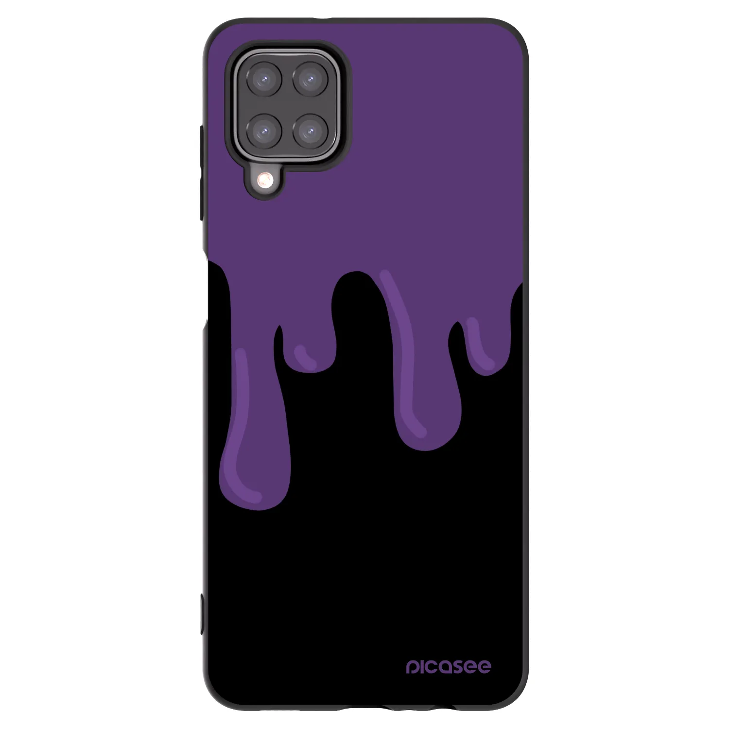 Picasee Samsung Galaxy M12 M127F Hülle - Schwarzes Silikon - Purple spooky