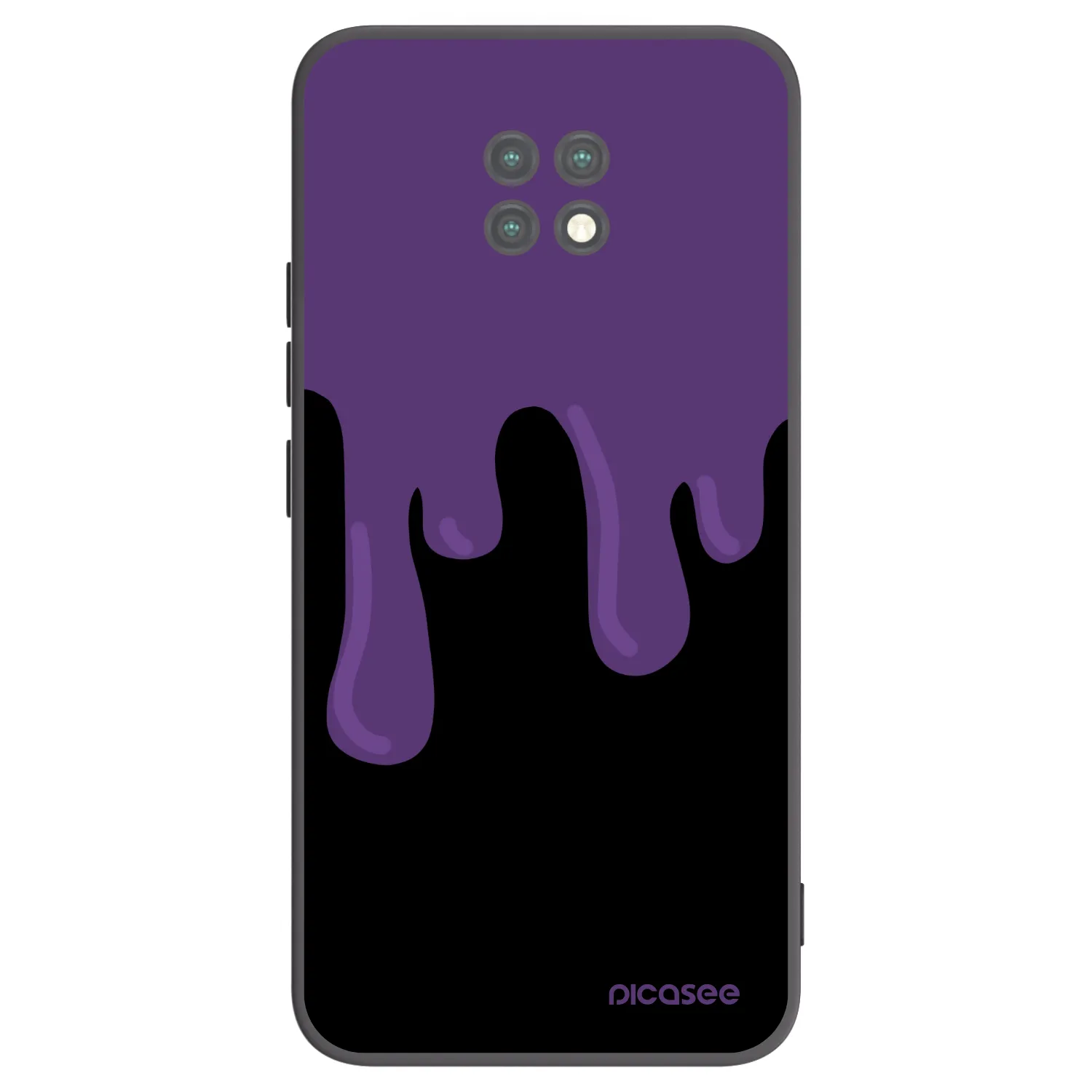 Picasee Xiaomi Redmi Note 9T Hülle - Schwarzes Silikon - Purple spooky