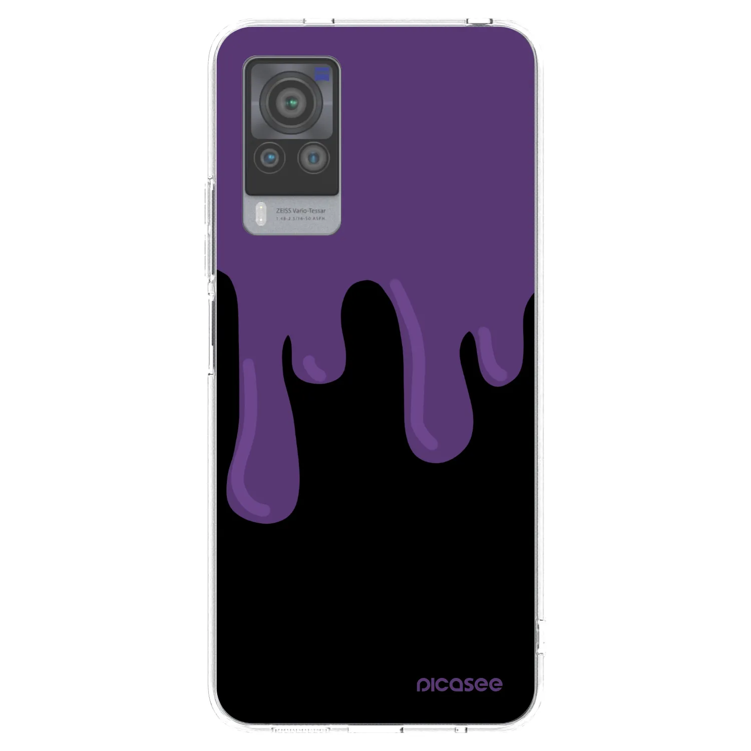 Picasee Vivo X60 Pro 5G Hülle - Transparentes Silikon - Purple spooky