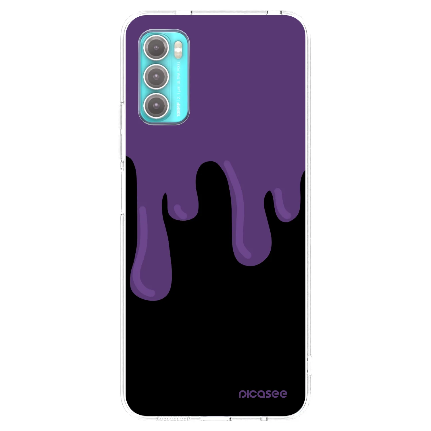 Picasee Motorola Moto G60 Hülle - Transparentes Silikon - Purple spooky