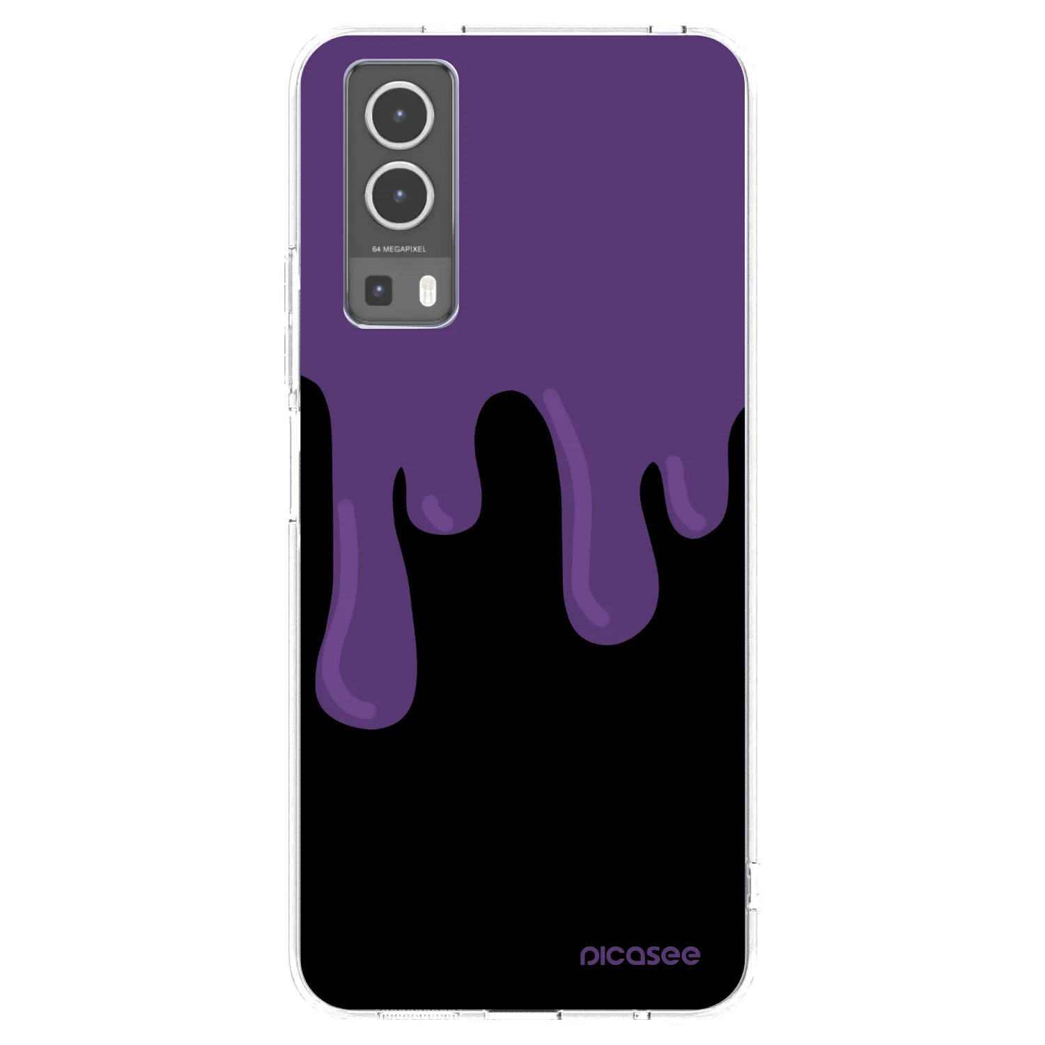 Picasee Vivo Y72 5G Hülle - Transparentes Silikon - Purple spooky