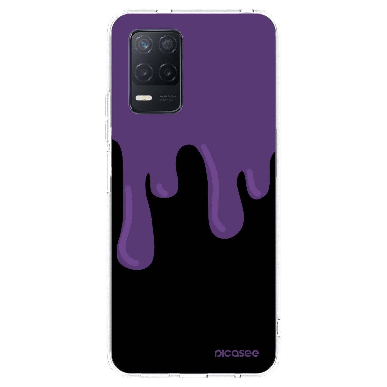 Picasee Realme 8 5G Hülle - Transparentes Silikon - Purple spooky