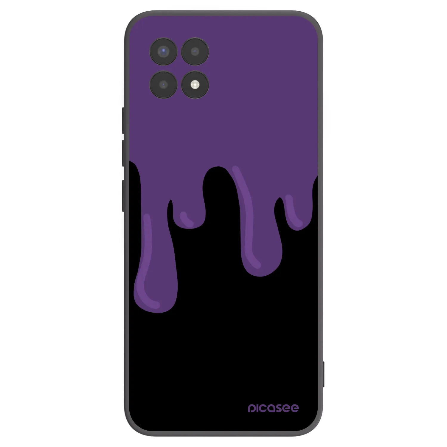 Picasee Realme 8i Hülle - Schwarzes Silikon - Purple spooky