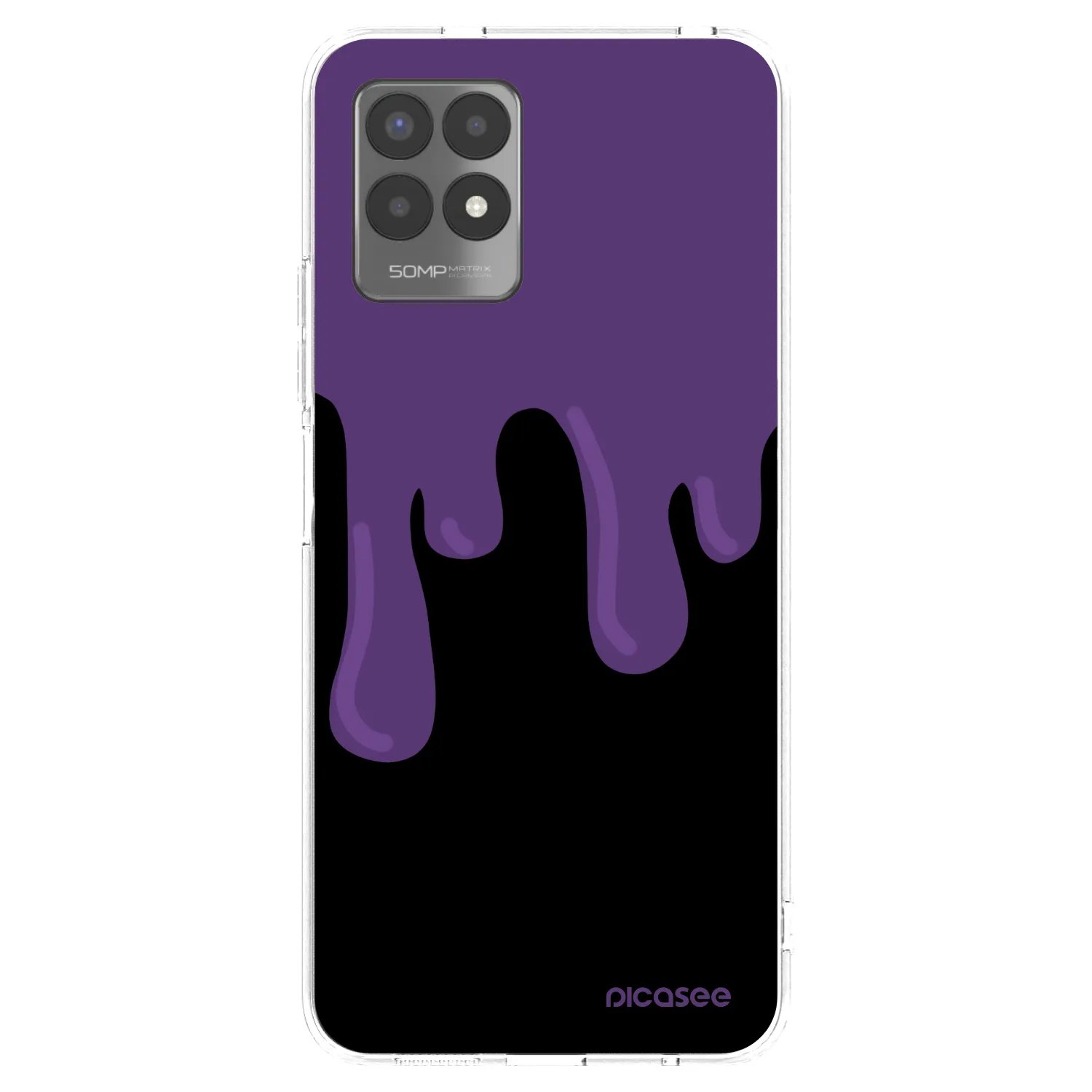 Picasee Realme 8i Hülle - Transparentes Silikon - Purple spooky