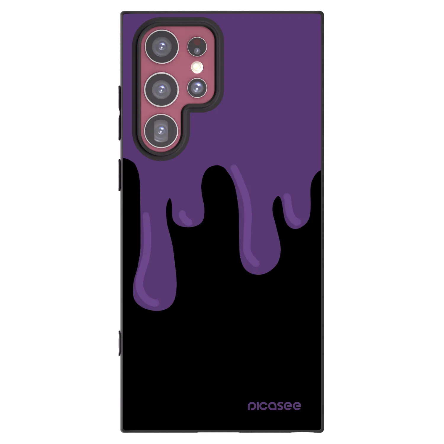 Picasee Samsung Galaxy S22 Ultra 5G Hülle - Schwarzes Silikon - Purple spooky