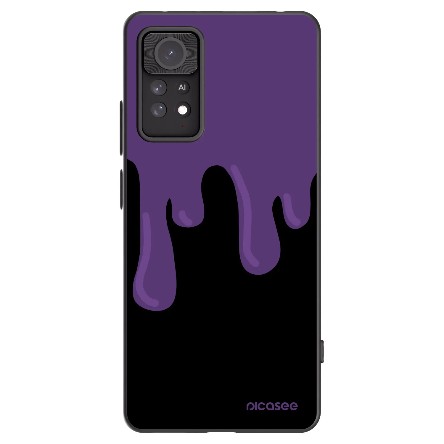 Picasee Xiaomi Redmi Note 11 Pro Hülle - Schwarzes Silikon - Purple spooky
