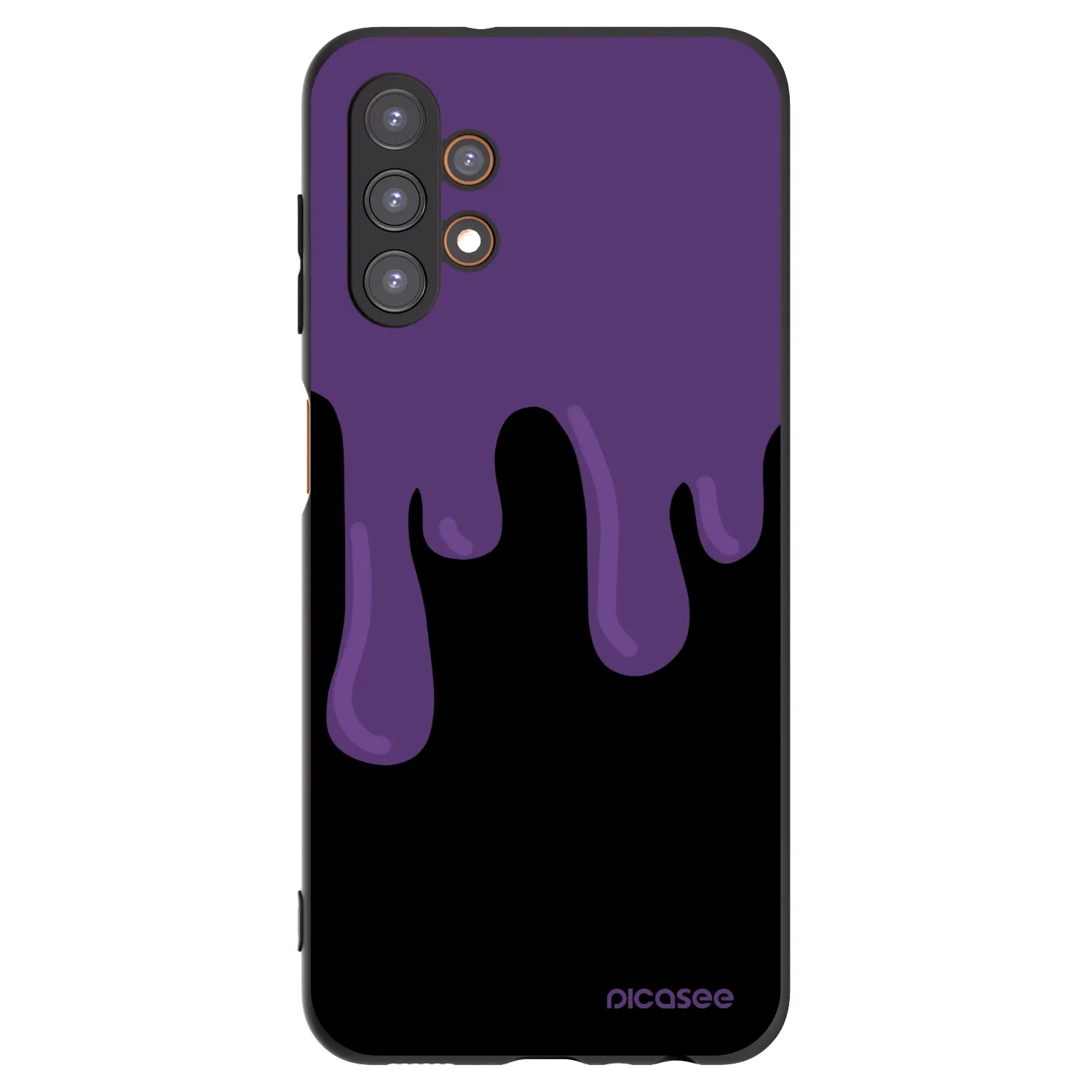 Picasee Samsung Galaxy A13 4G A135 Hülle - Schwarzes Silikon - Purple spooky
