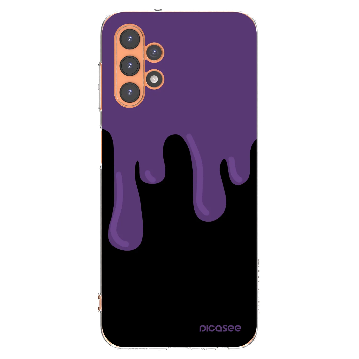 Picasee Samsung Galaxy A13 4G A135 Hülle - Transparentes Silikon - Purple spooky