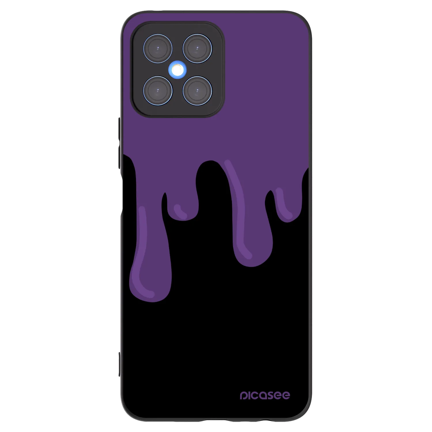Picasee Honor X8 4G Hülle - Schwarzes Silikon - Purple spooky