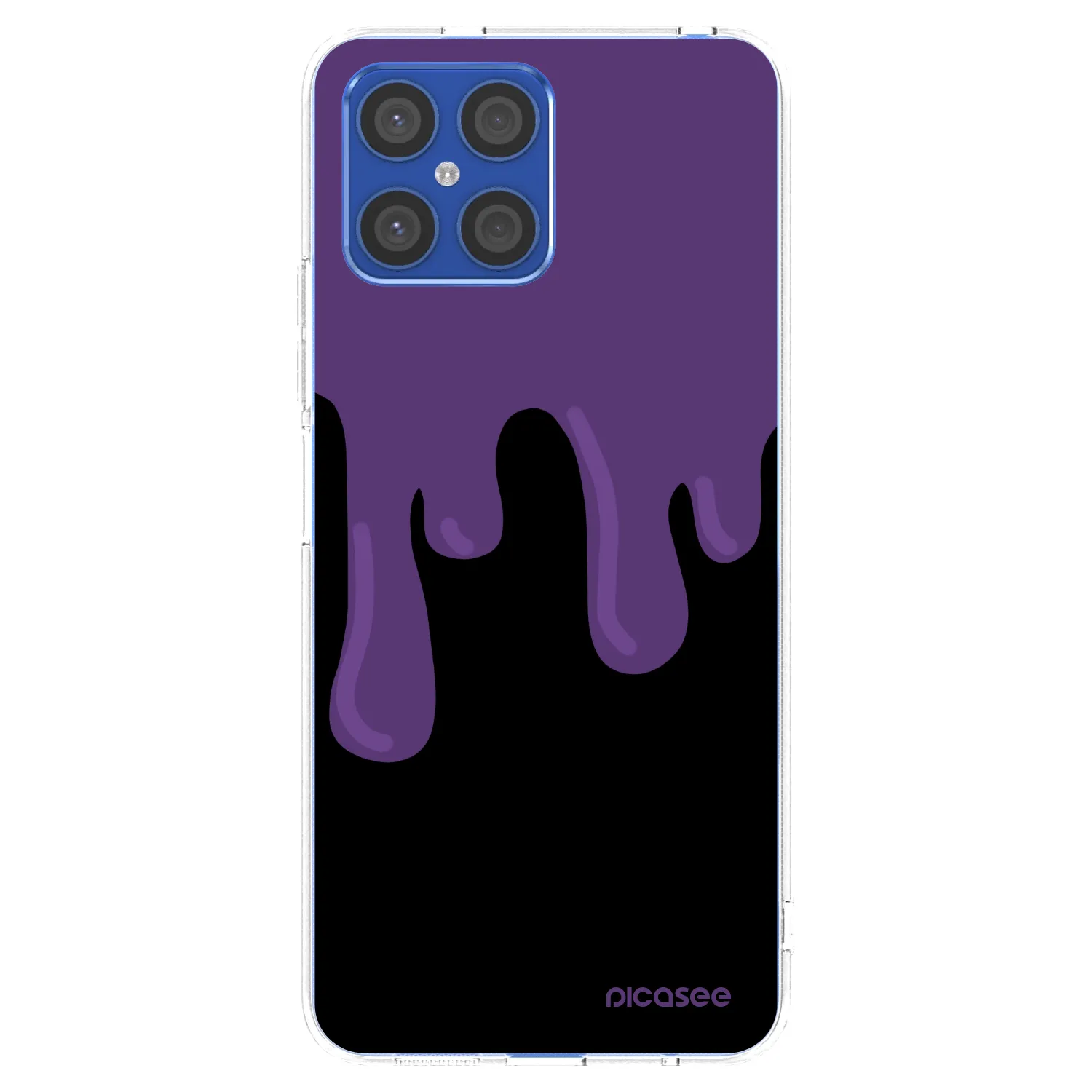 Picasee Honor X8 4G Hülle - Transparentes Silikon - Purple spooky
