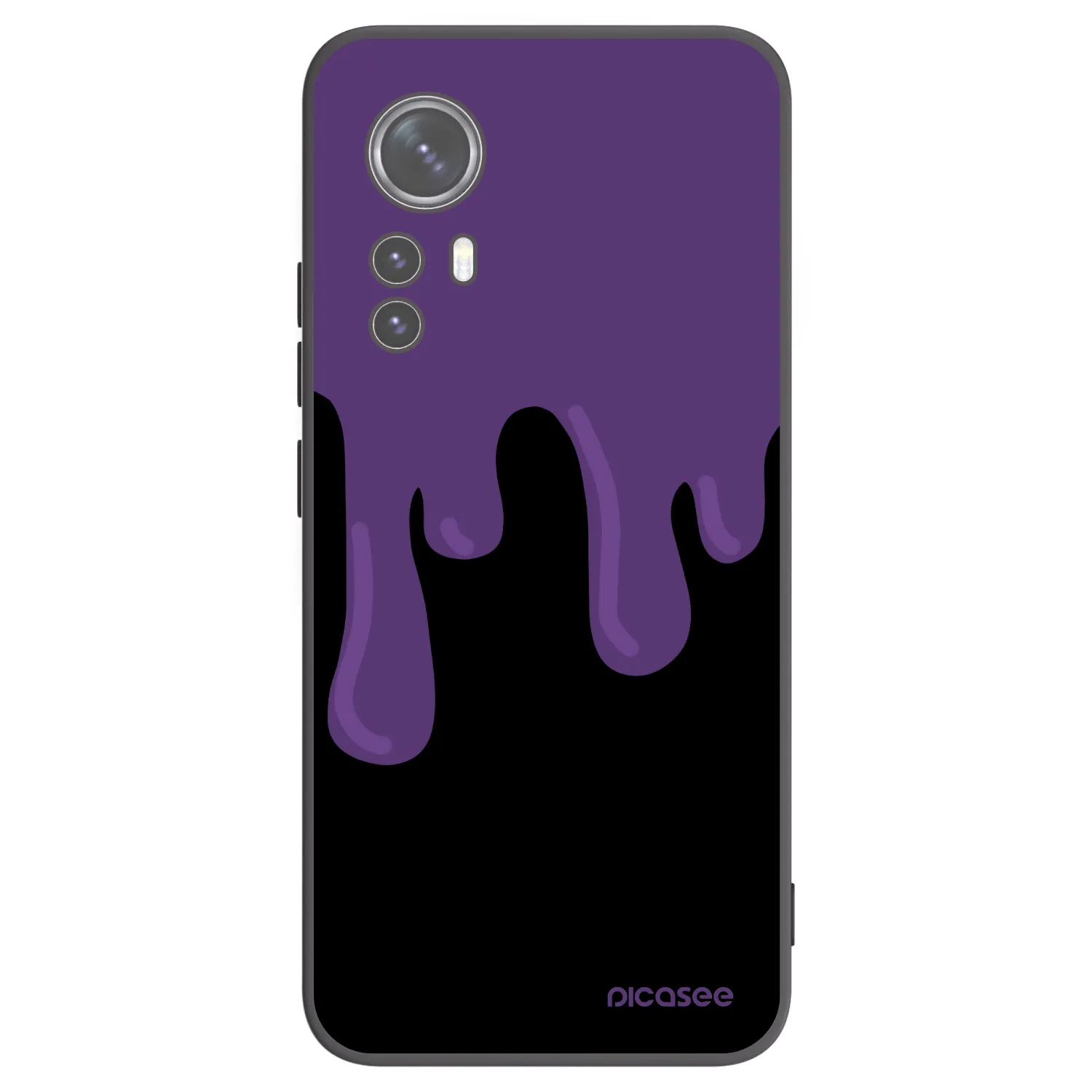 Picasee Xiaomi 12X Hülle - Schwarzes Silikon - Purple spooky