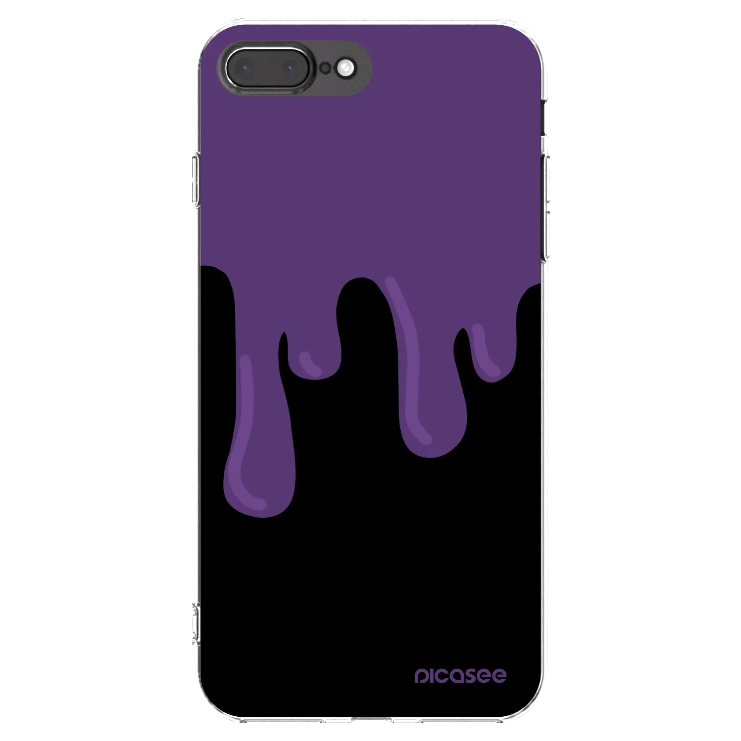 Picasee Apple iPhone 8 Plus Hülle - Transparentes Silikon - Purple spooky