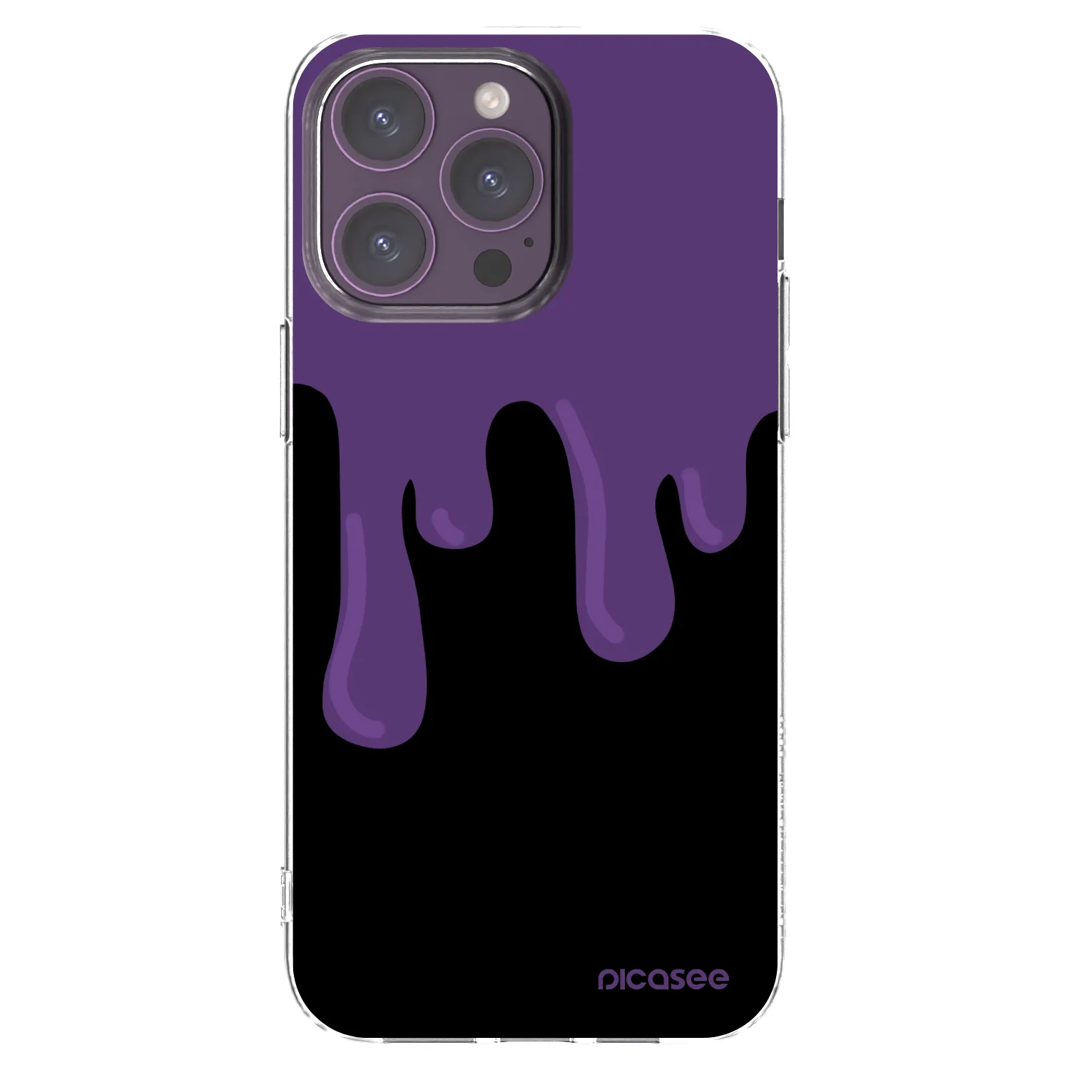 Picasee Apple iPhone 14 Pro Max Hülle - Transparentes Silikon - Purple spooky