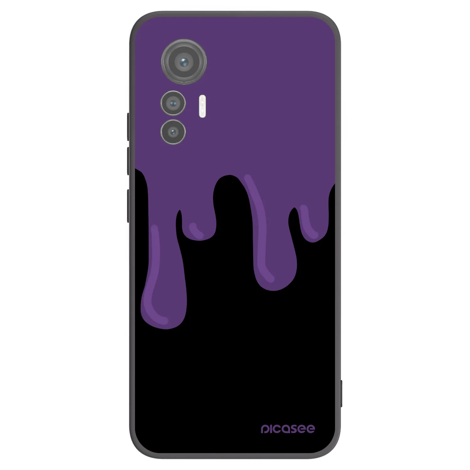 Picasee Xiaomi 12 Lite Hülle - Schwarzes Silikon - Purple spooky