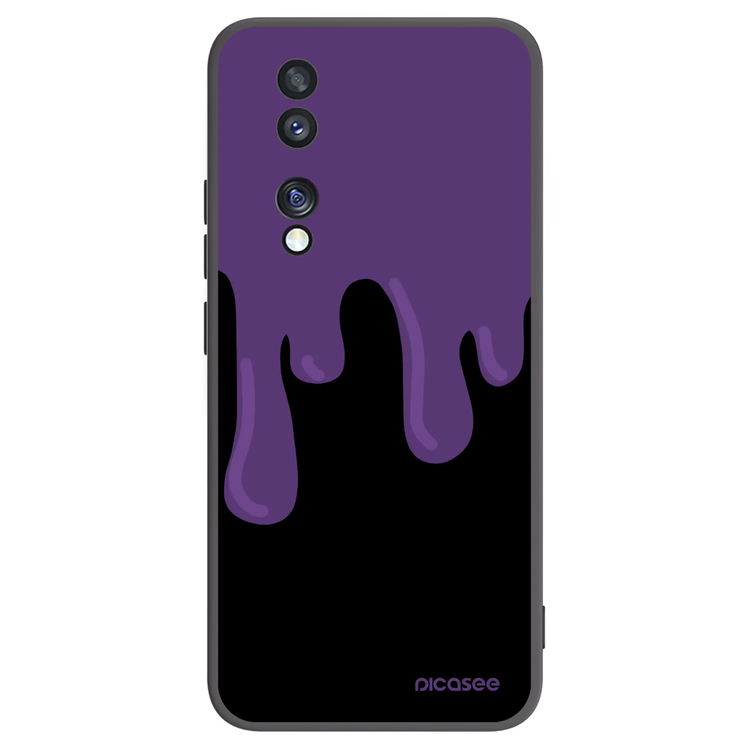 Picasee Honor 70 Hülle - Schwarzes Silikon - Purple spooky