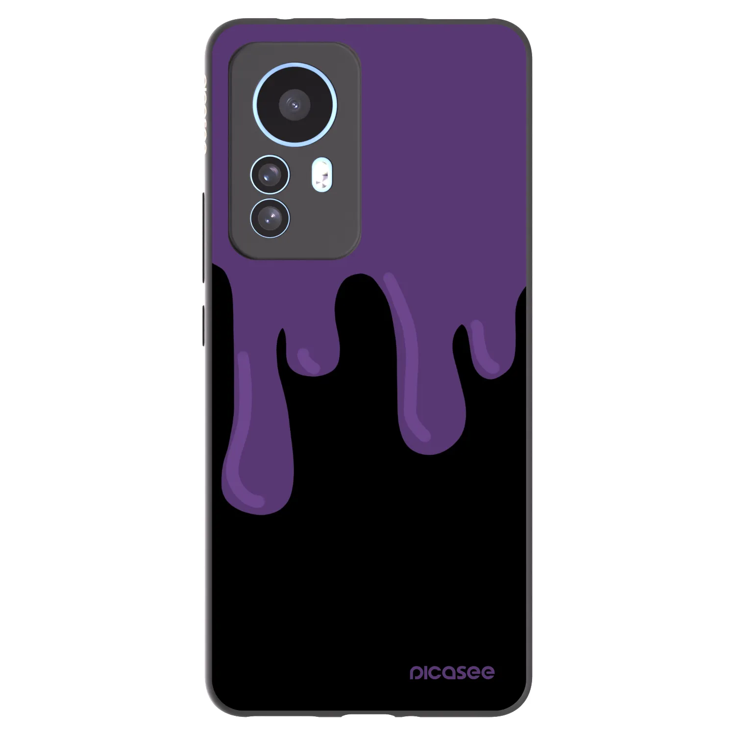 Picasee Xiaomi 12T Pro Hülle - Schwarzes Silikon - Purple spooky