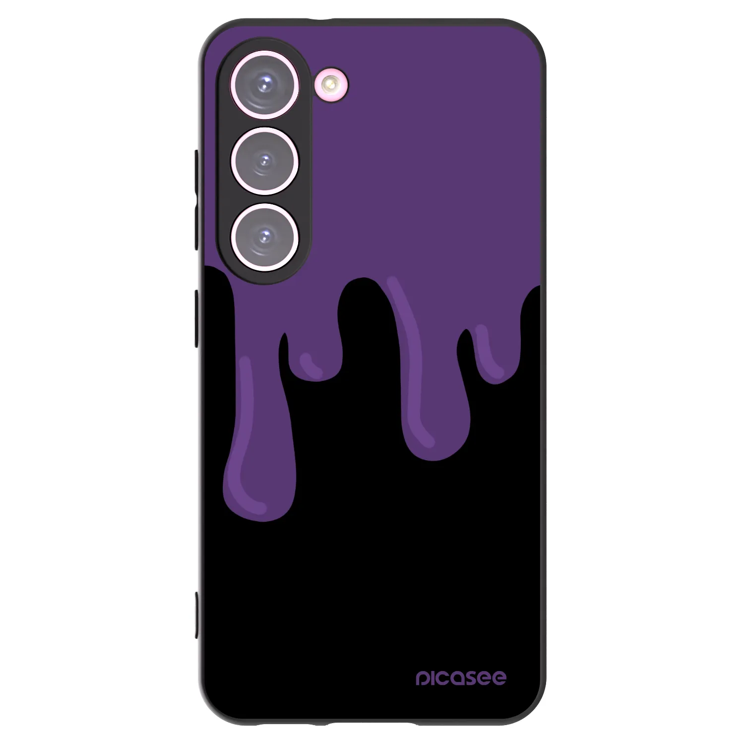Picasee Samsung Galaxy S23 5G Hülle - Schwarzes Silikon - Purple spooky