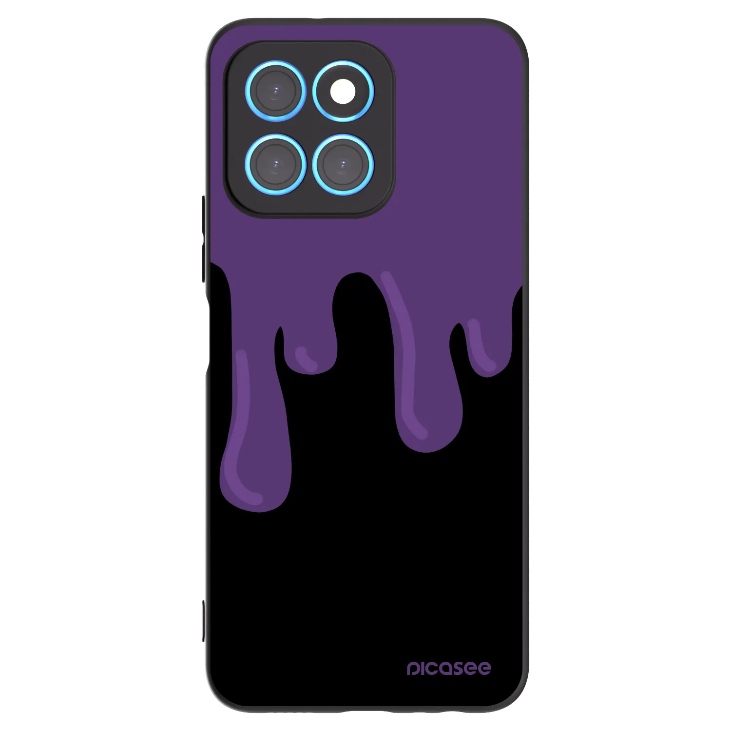 Picasee Honor X8 5G Hülle - Schwarzes Silikon - Purple spooky
