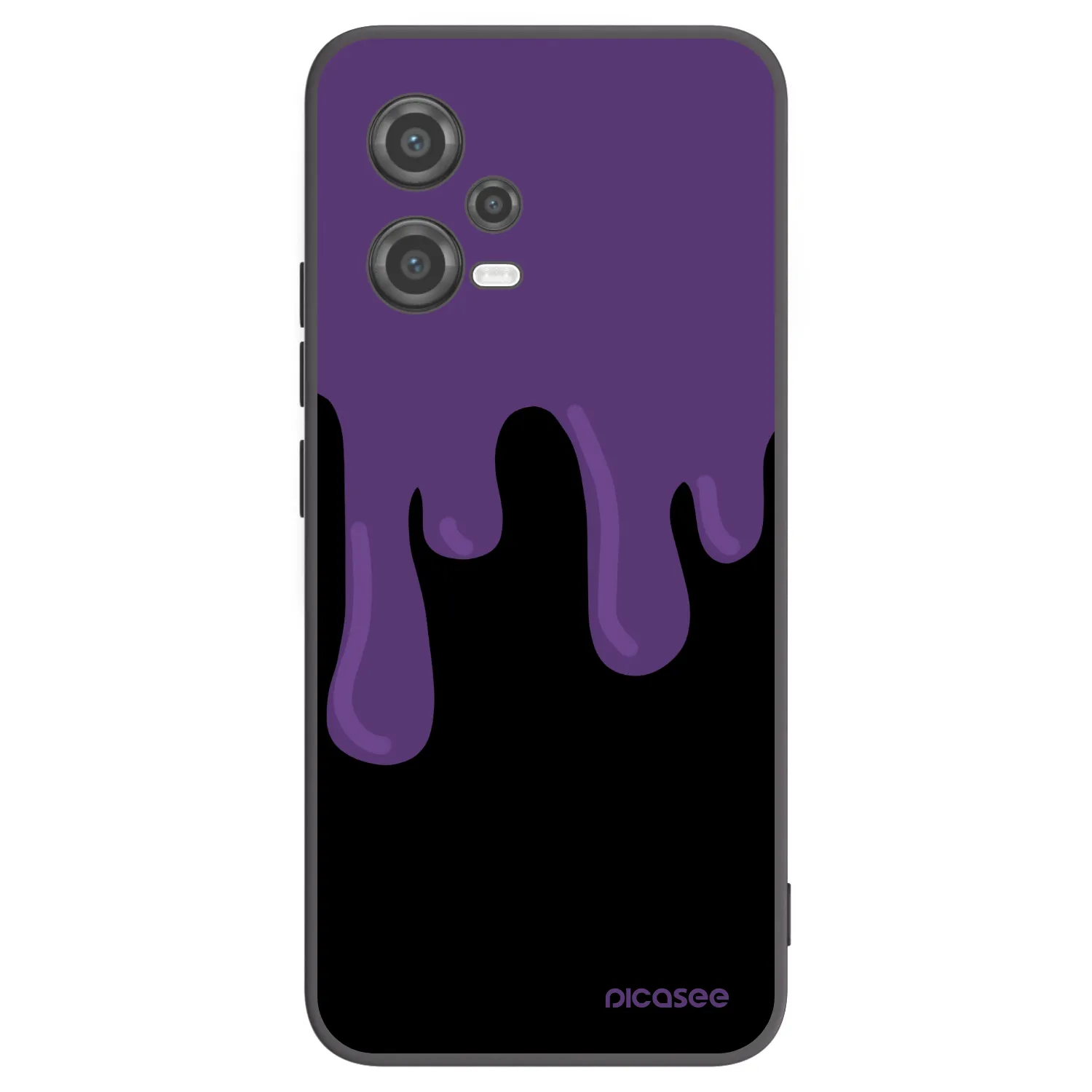 Picasee Xiaomi Poco X5 Hülle - Schwarzes Silikon - Purple spooky