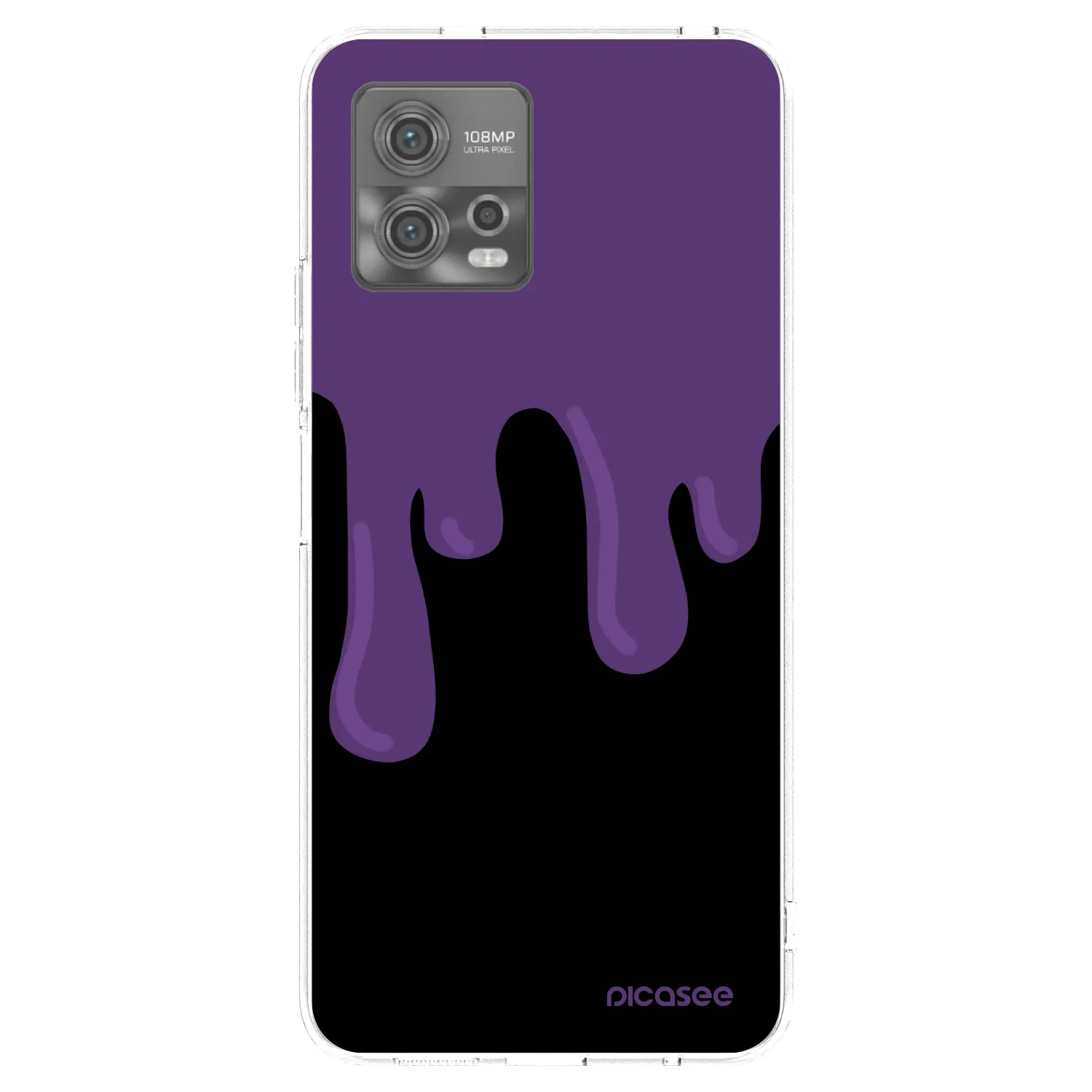 Picasee Motorola Moto G72 Hülle - Transparentes Silikon - Purple spooky