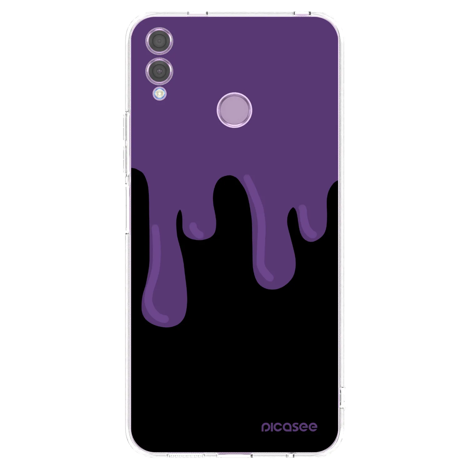 Picasee Honor 8X Hülle - Transparentes Silikon - Purple spooky
