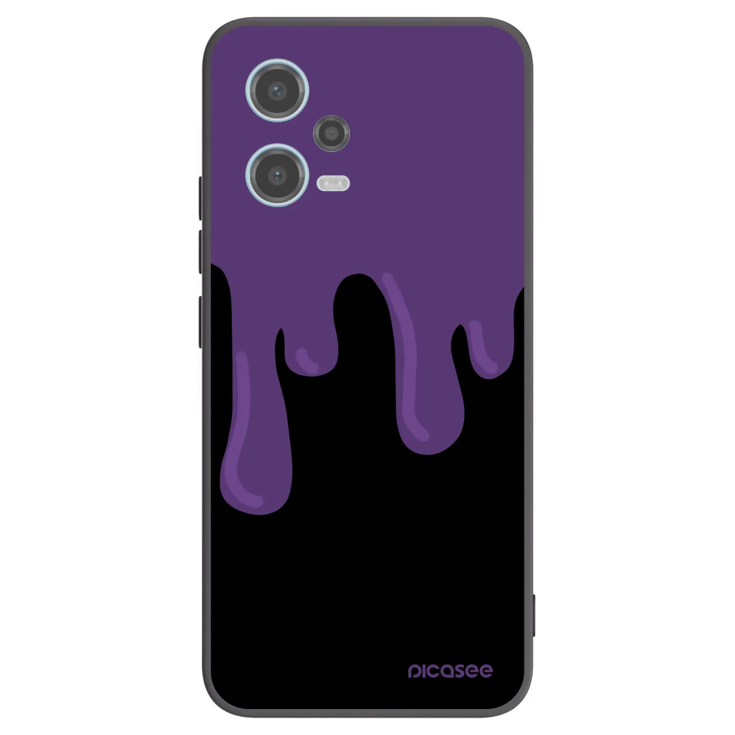 Picasee Xiaomi Redmi Note 12 5G Hülle - Schwarzes Silikon - Purple spooky