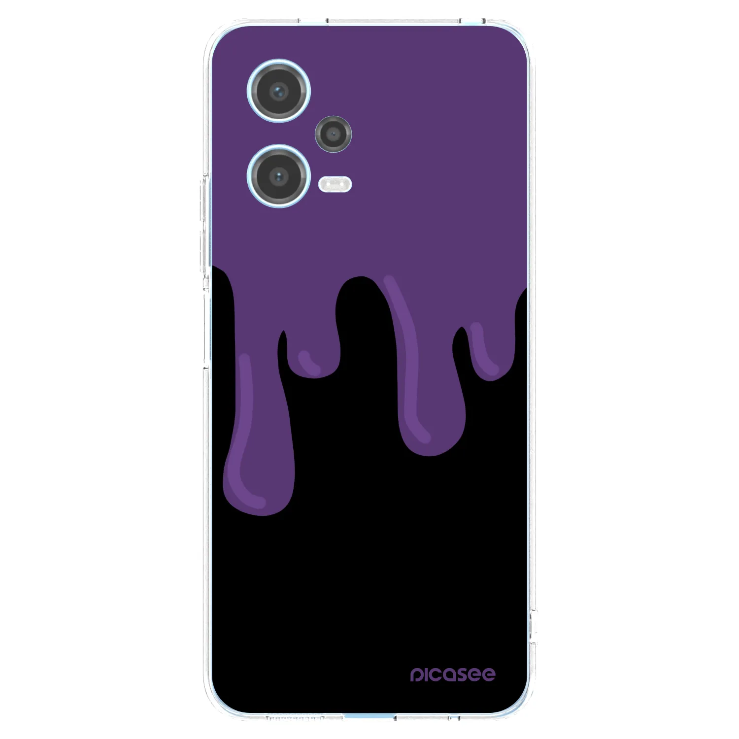 Picasee Xiaomi Redmi Note 12 5G Hülle - Transparentes Silikon - Purple spooky