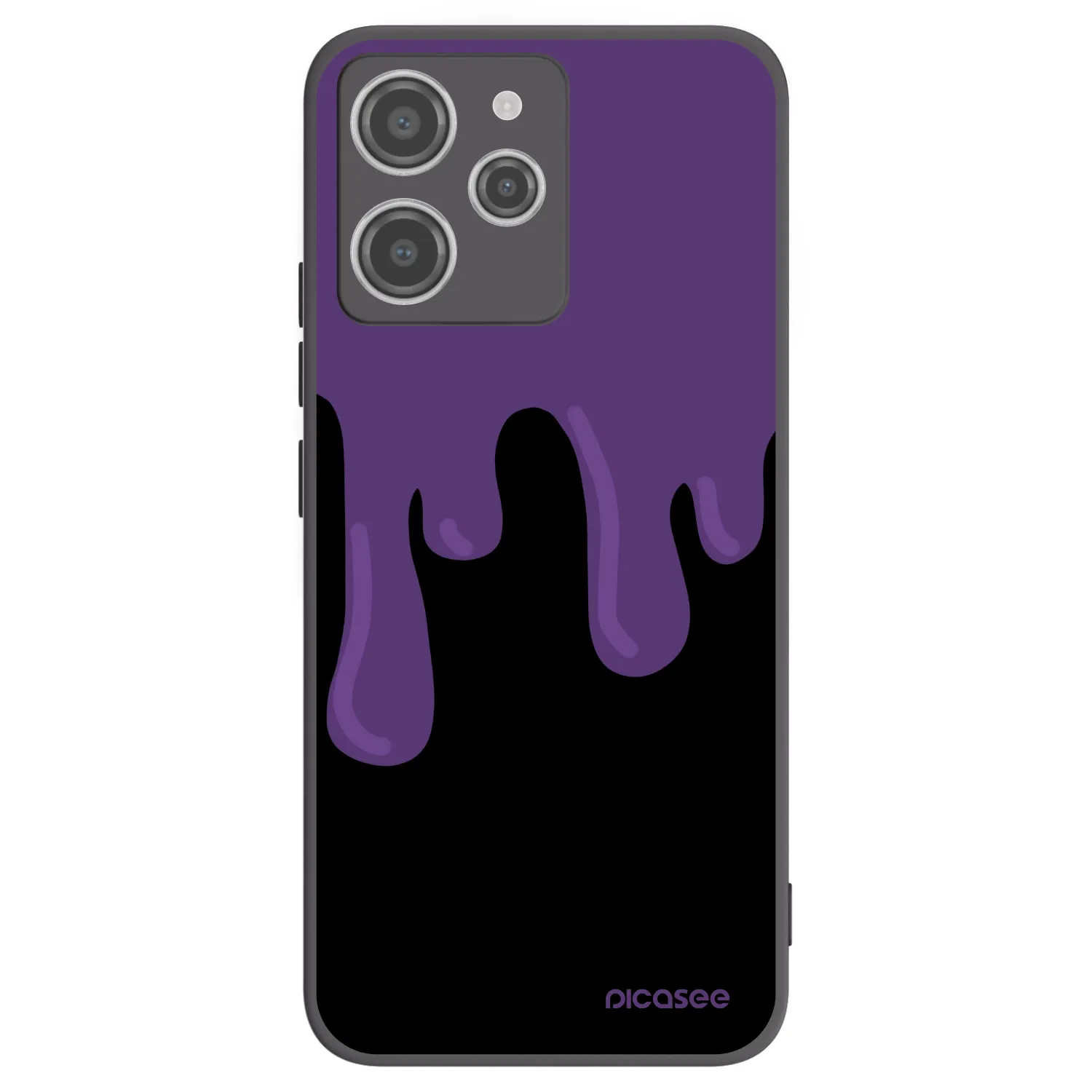 Picasee Xiaomi Redmi 12 4G Hülle - Schwarzes Silikon - Purple spooky