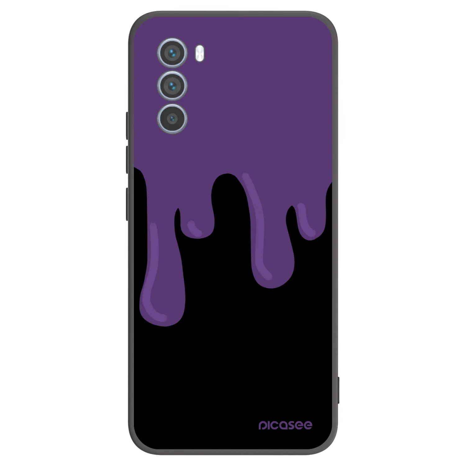 Picasee Motorola Moto G62 Hülle - Schwarzes Silikon - Purple spooky