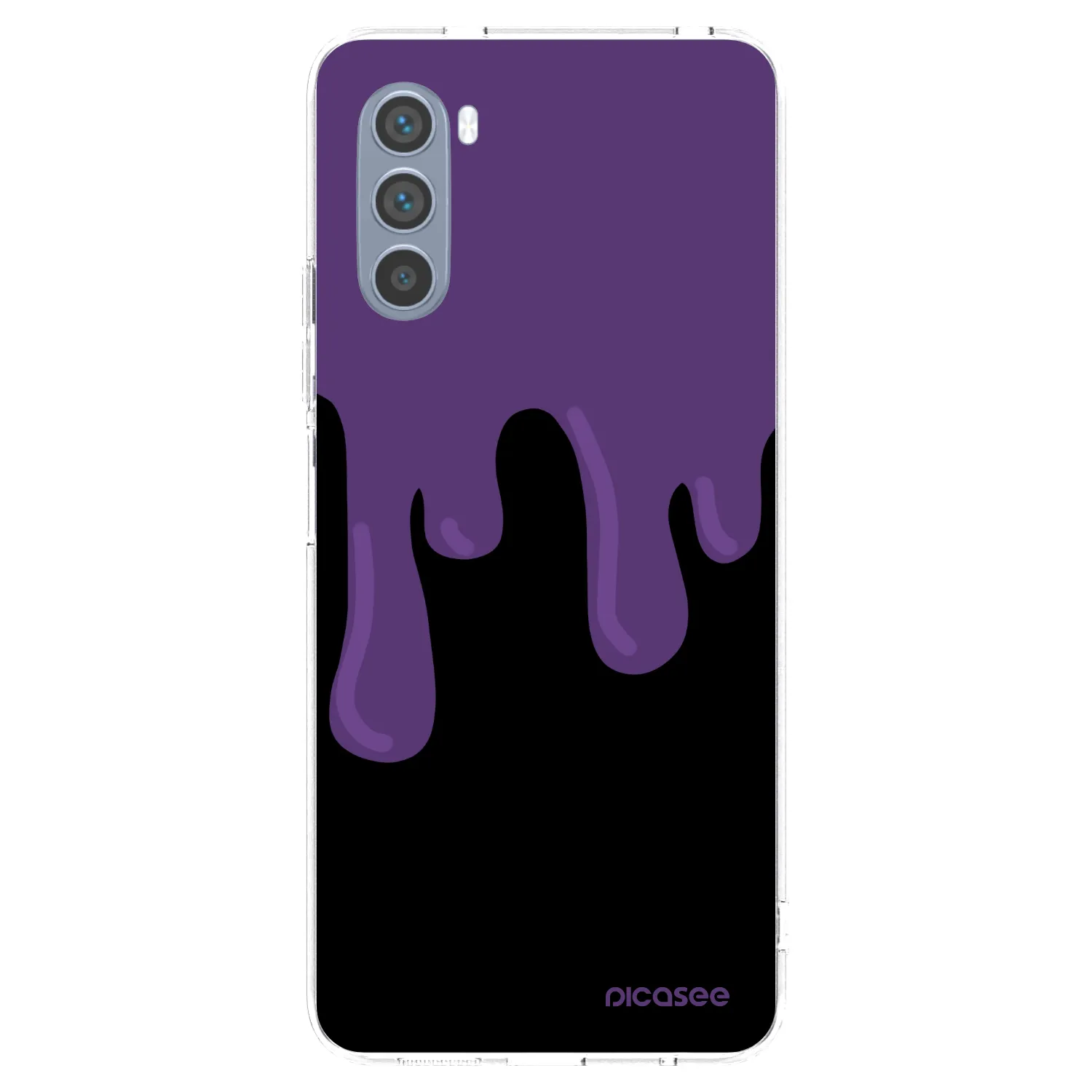 Picasee Motorola Moto G62 Hülle - Transparentes Silikon - Purple spooky