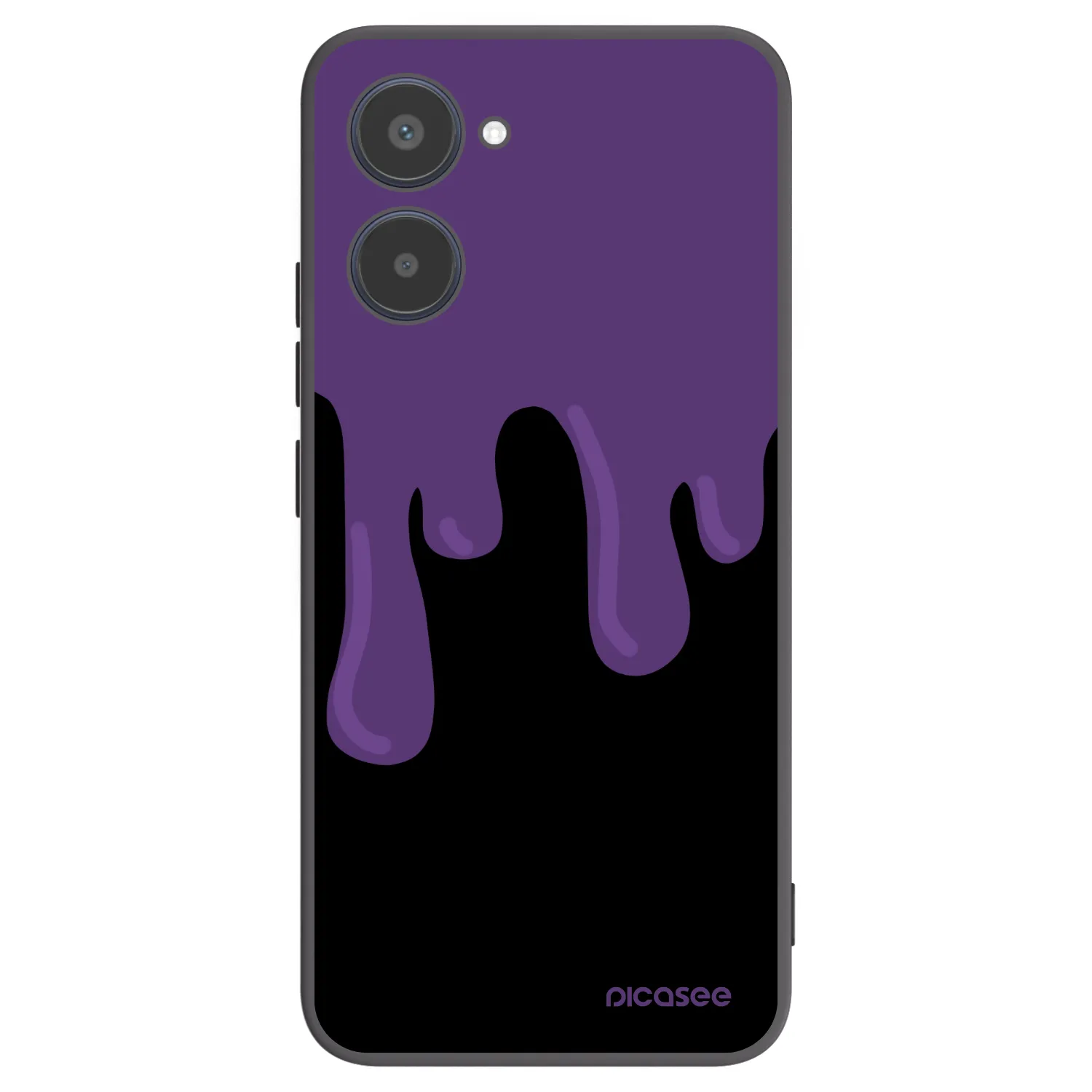 Picasee Realme 10 4G Hülle - Schwarzes Silikon - Purple spooky