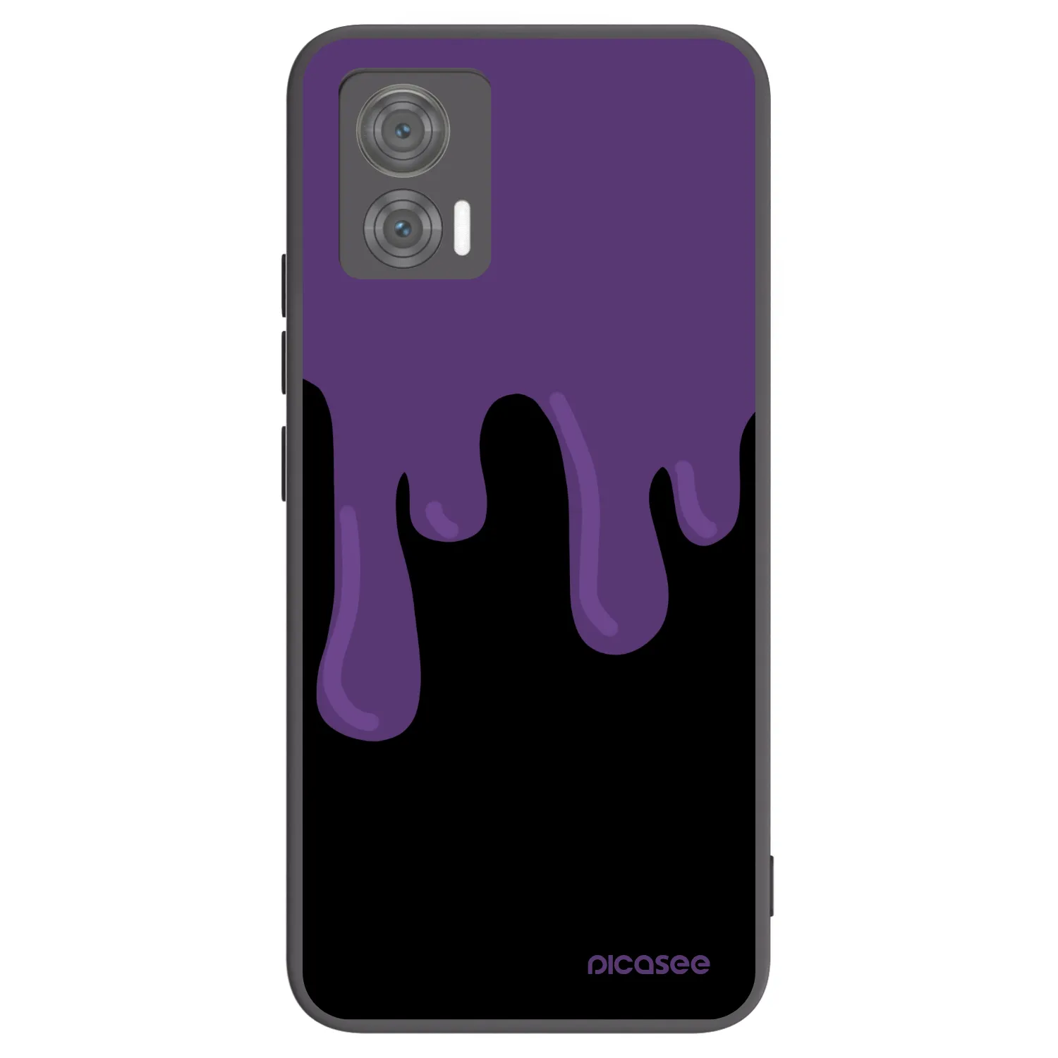 Picasee Motorola Edge 30 Neo Hülle - Schwarzes Silikon - Purple spooky