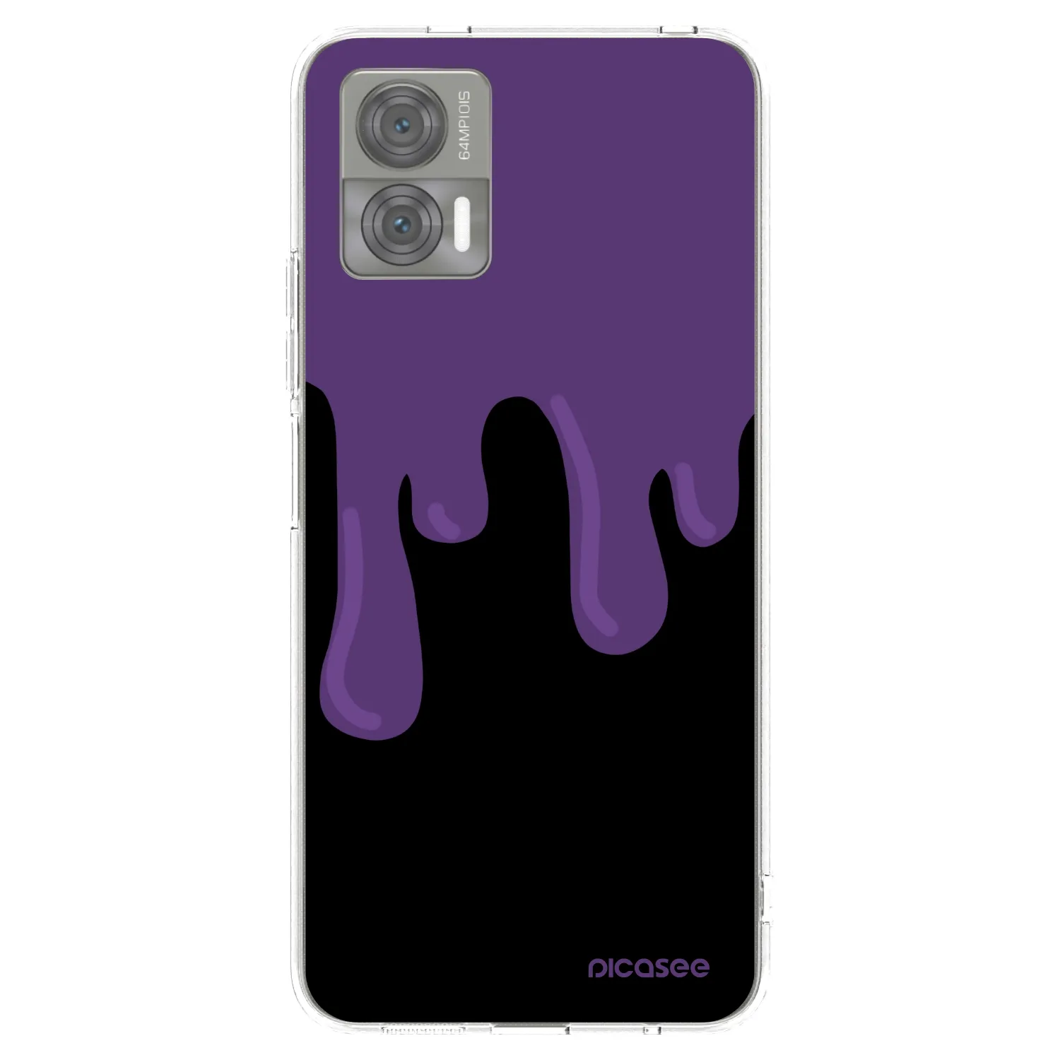 Picasee Motorola Edge 30 Neo Hülle - Transparentes Silikon - Purple spooky