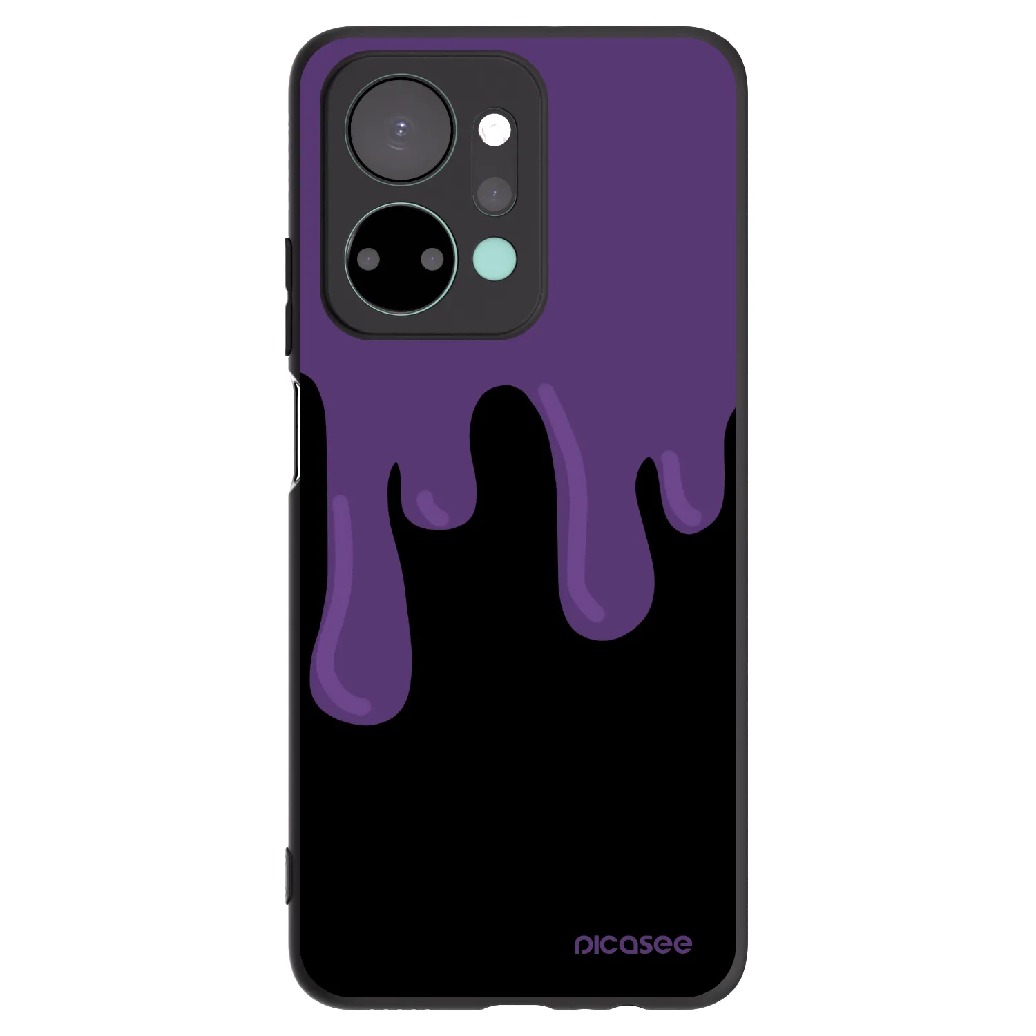 Picasee Honor X7a Hülle - Schwarzes Silikon - Purple spooky