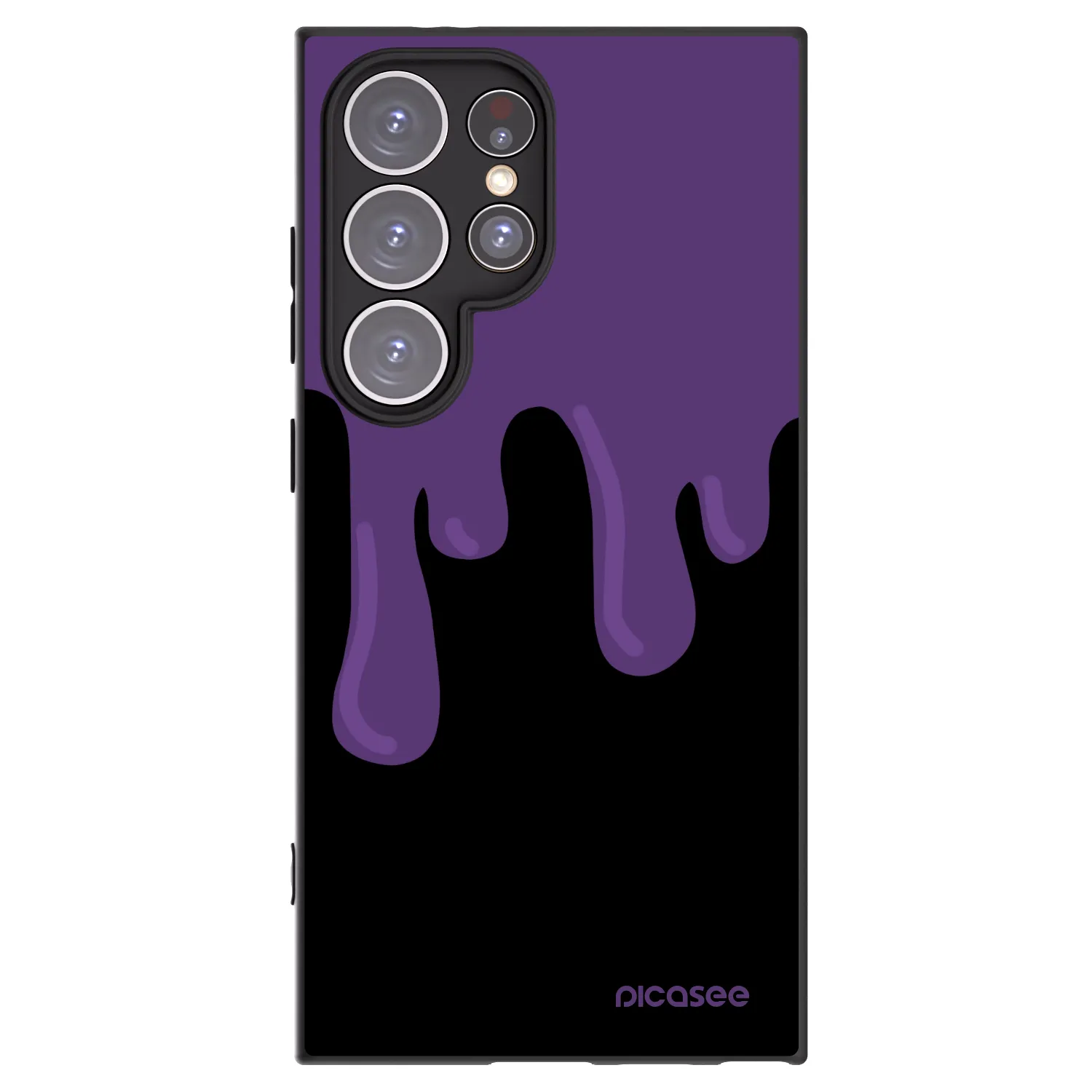 Picasee Samsung Galaxy S24 Ultra S928B 5G Hülle - Schwarzes Silikon - Purple spooky