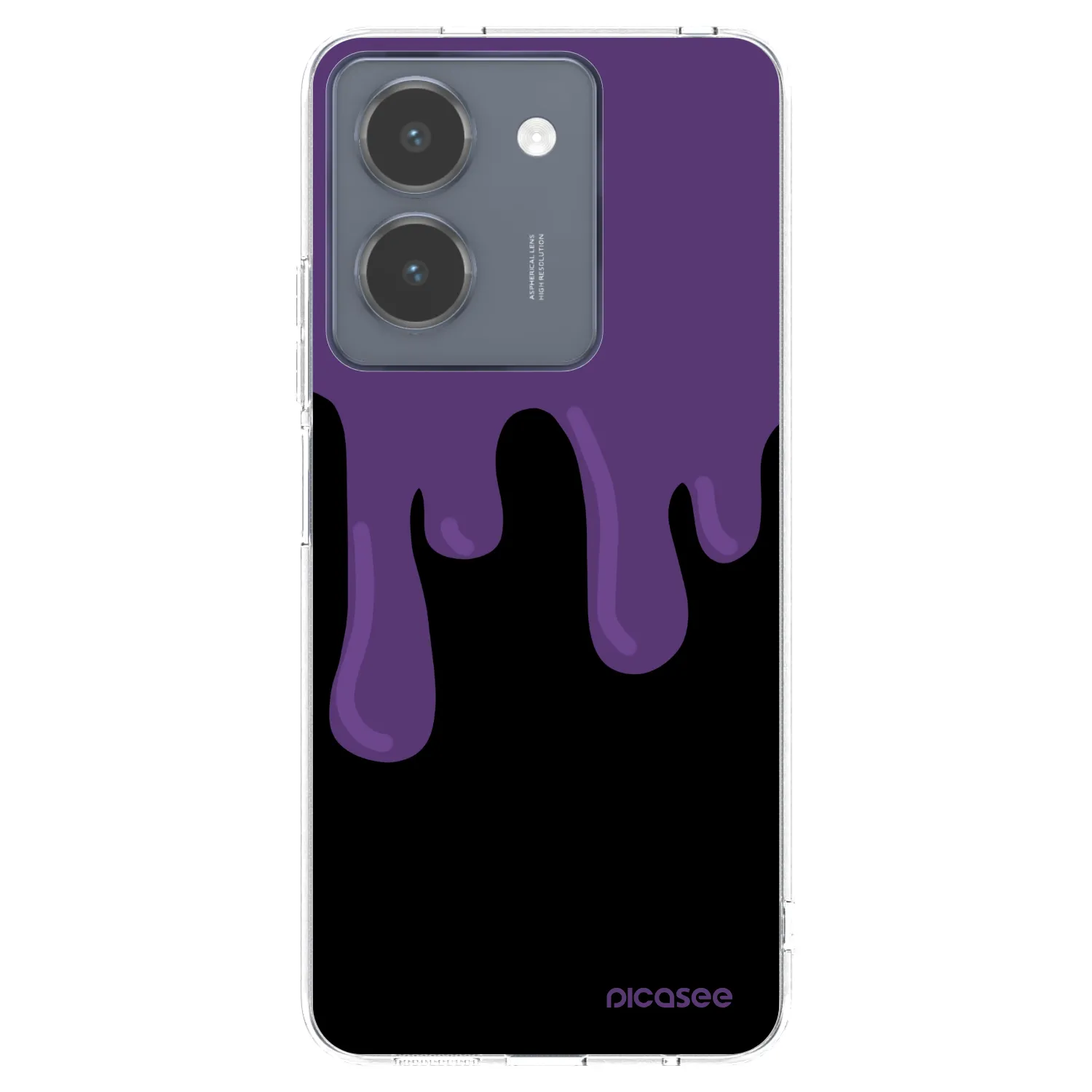 Picasee Vivo Y36 4G Hülle - Transparentes Silikon - Purple spooky