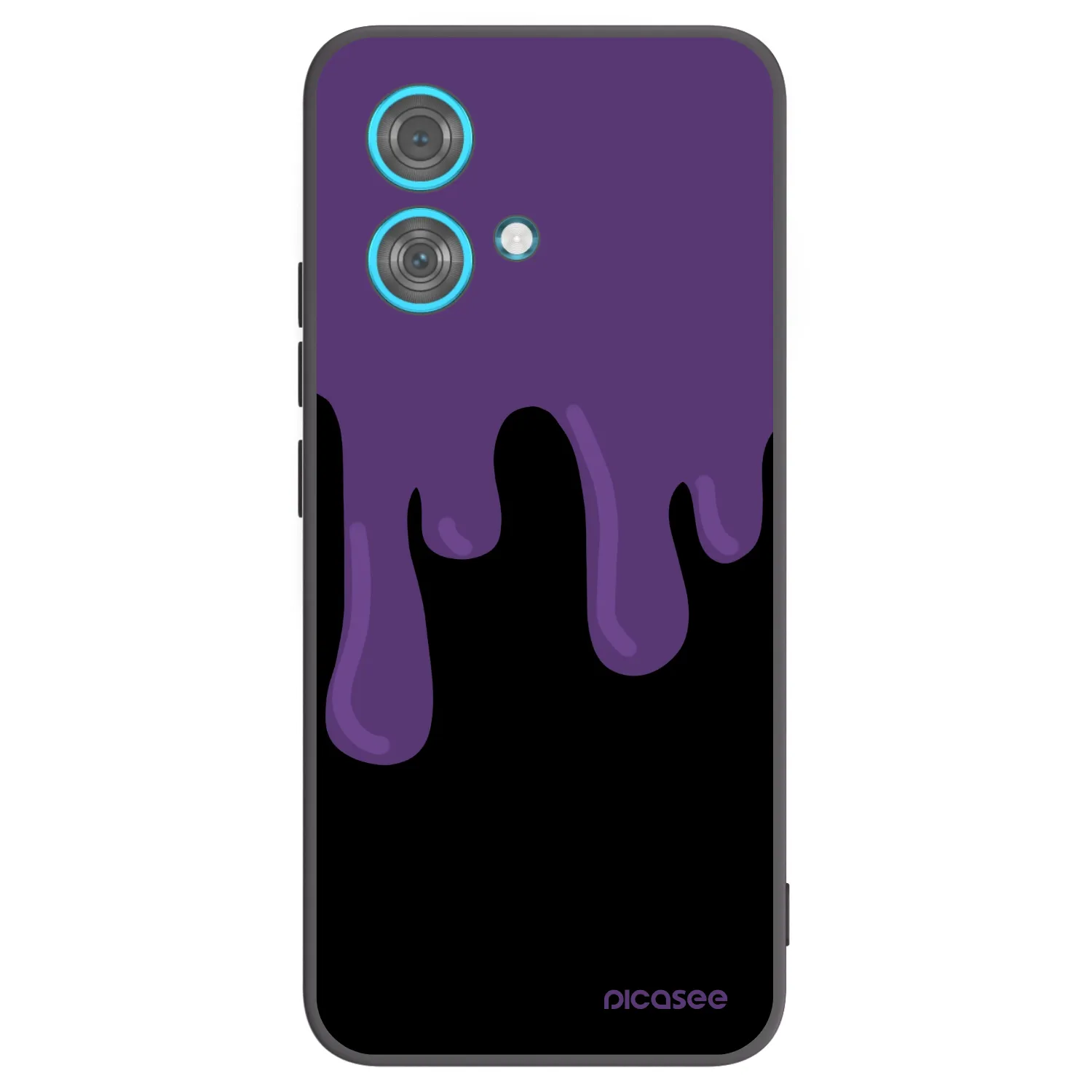 Picasee Motorola Edge 40 Neo Hülle - Schwarzes Silikon - Purple spooky