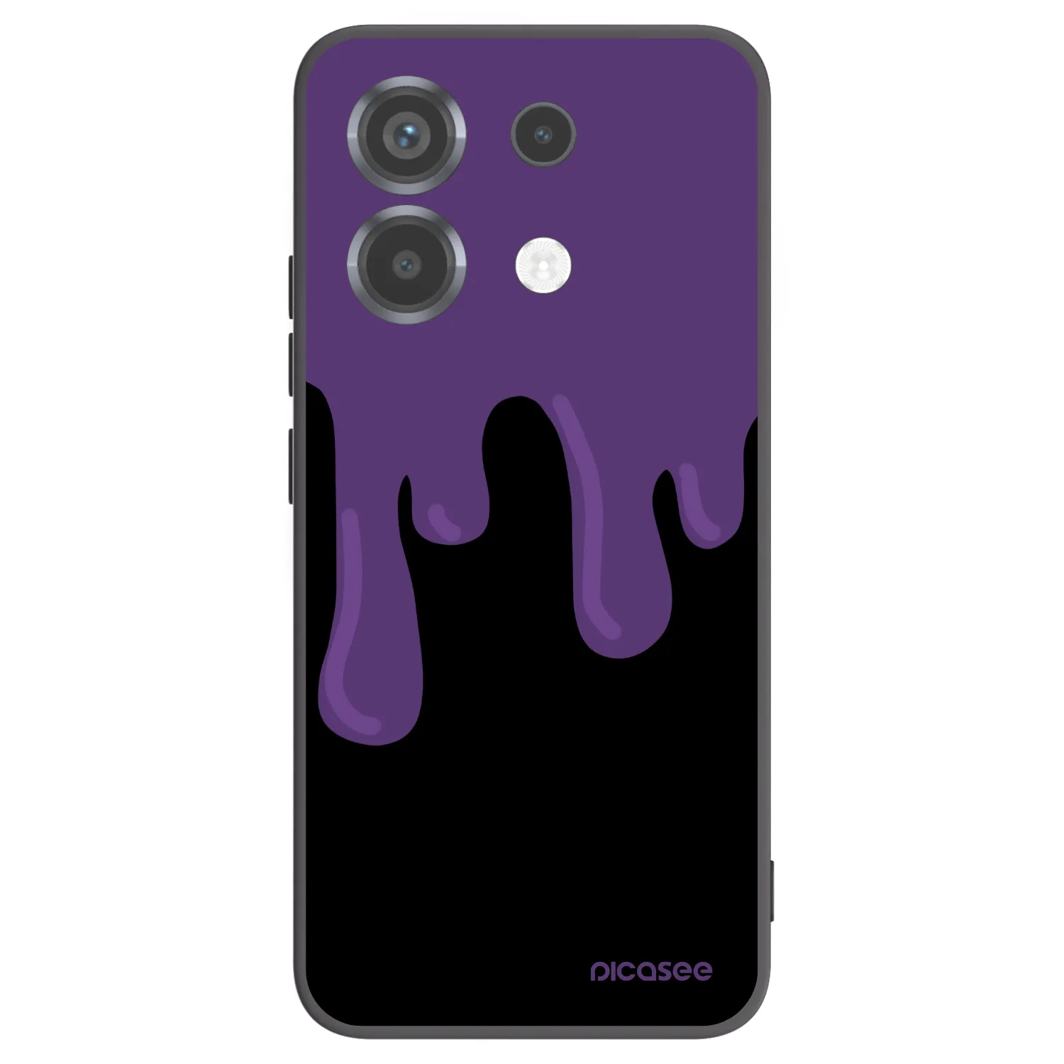 Picasee Xiaomi Poco X6 Hülle - Schwarzes Silikon - Purple spooky