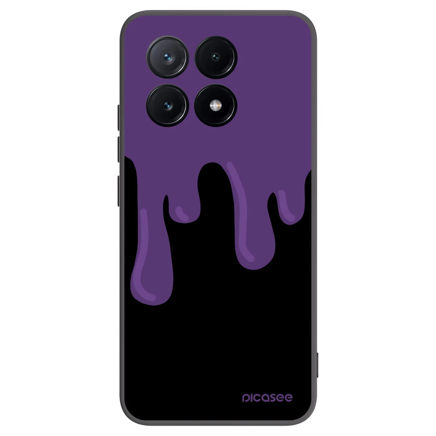 Picasee Xiaomi Poco X6 Pro Hülle - Schwarzes Silikon - Purple spooky