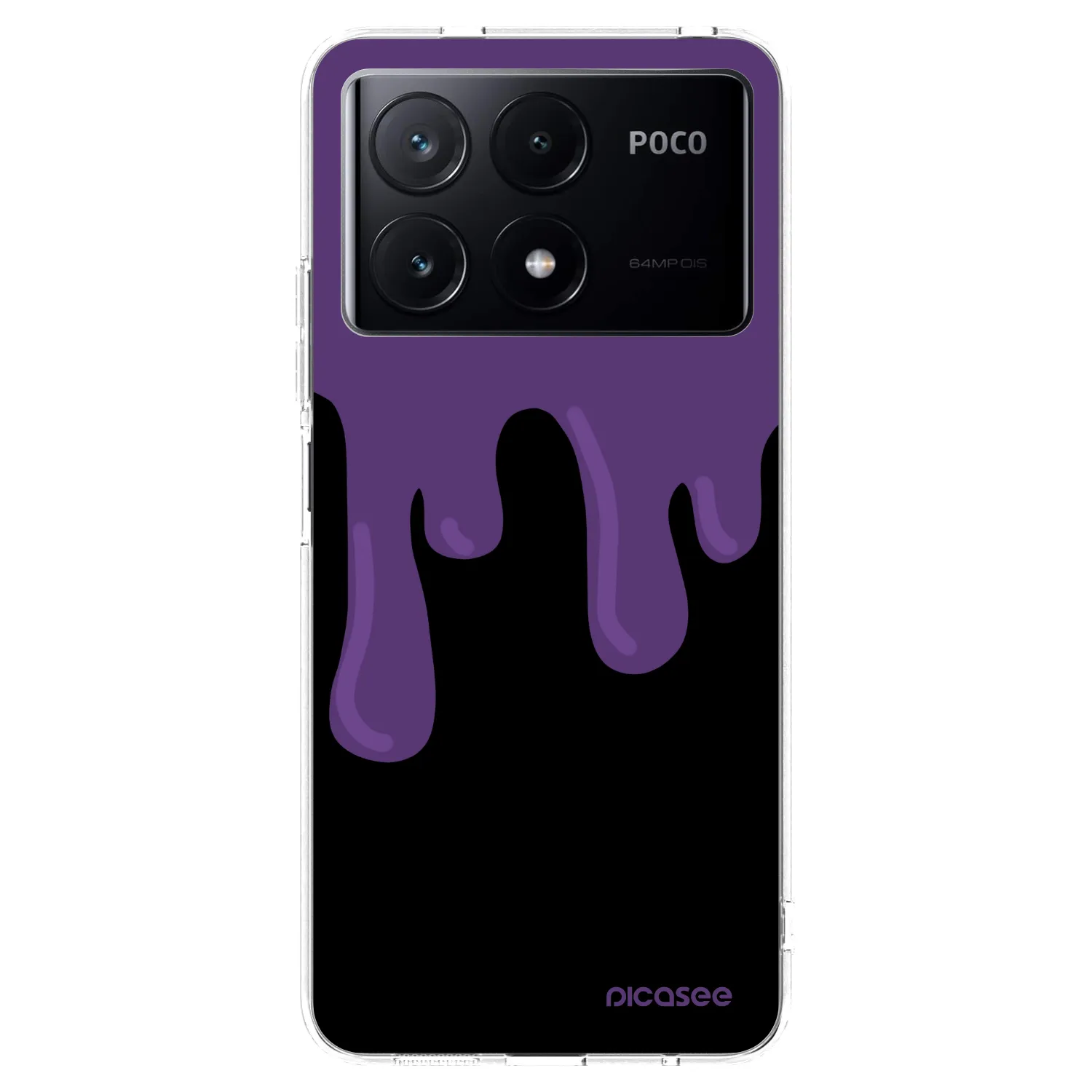 Picasee Xiaomi Poco X6 Pro Hülle - Transparentes Silikon - Purple spooky