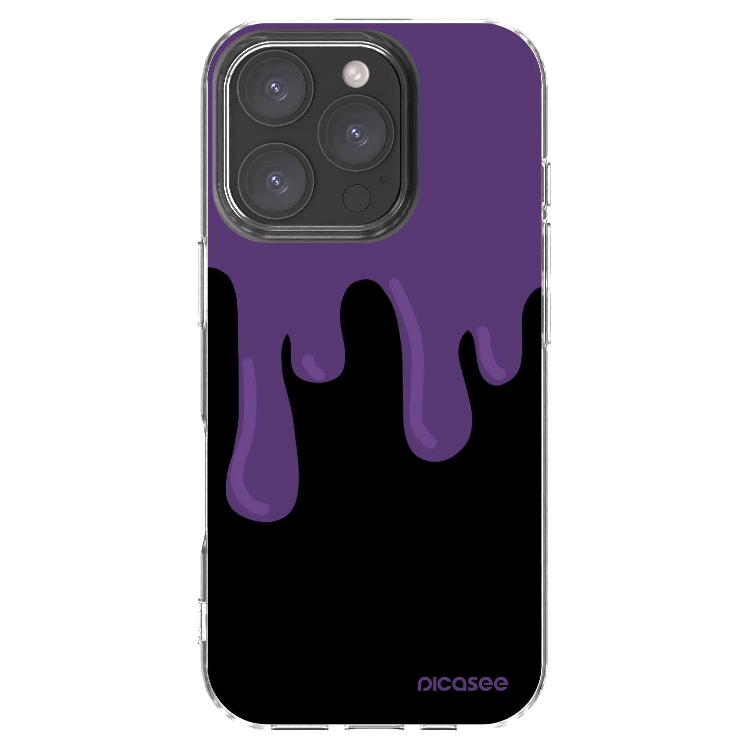 Picasee Apple iPhone 16 Pro Hülle - Transparentes Silikon - Purple spooky