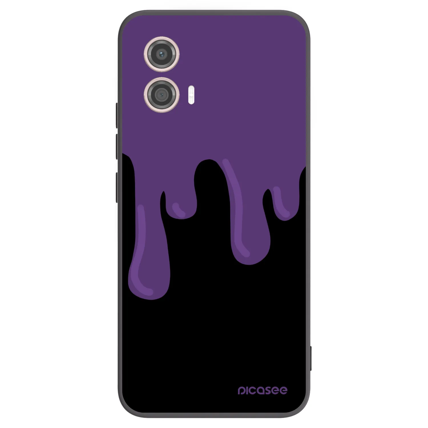 Picasee Motorola Moto G53 5G Hülle - Schwarzes Silikon - Purple spooky
